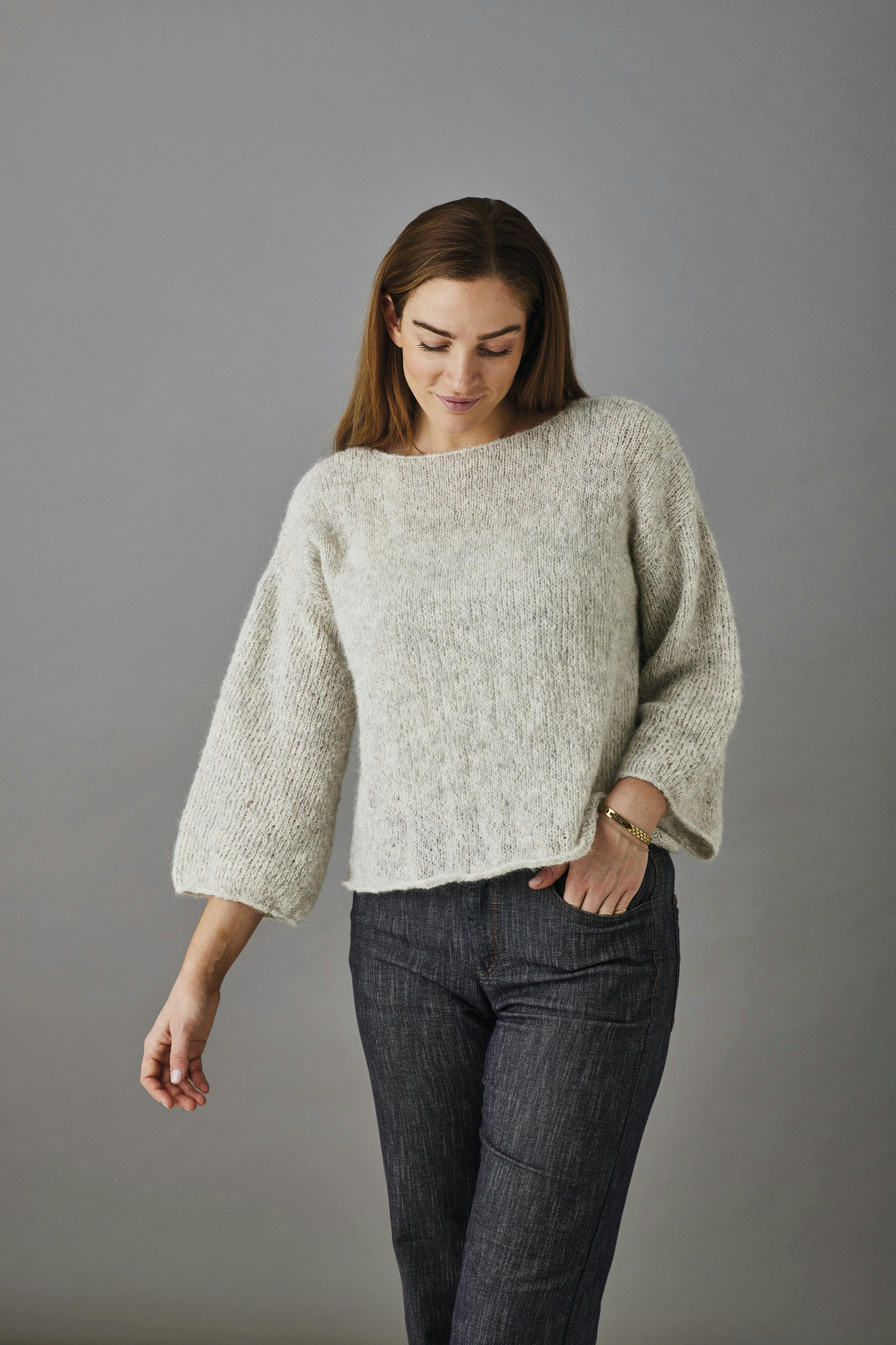 Sweater med wienerlæg forfra