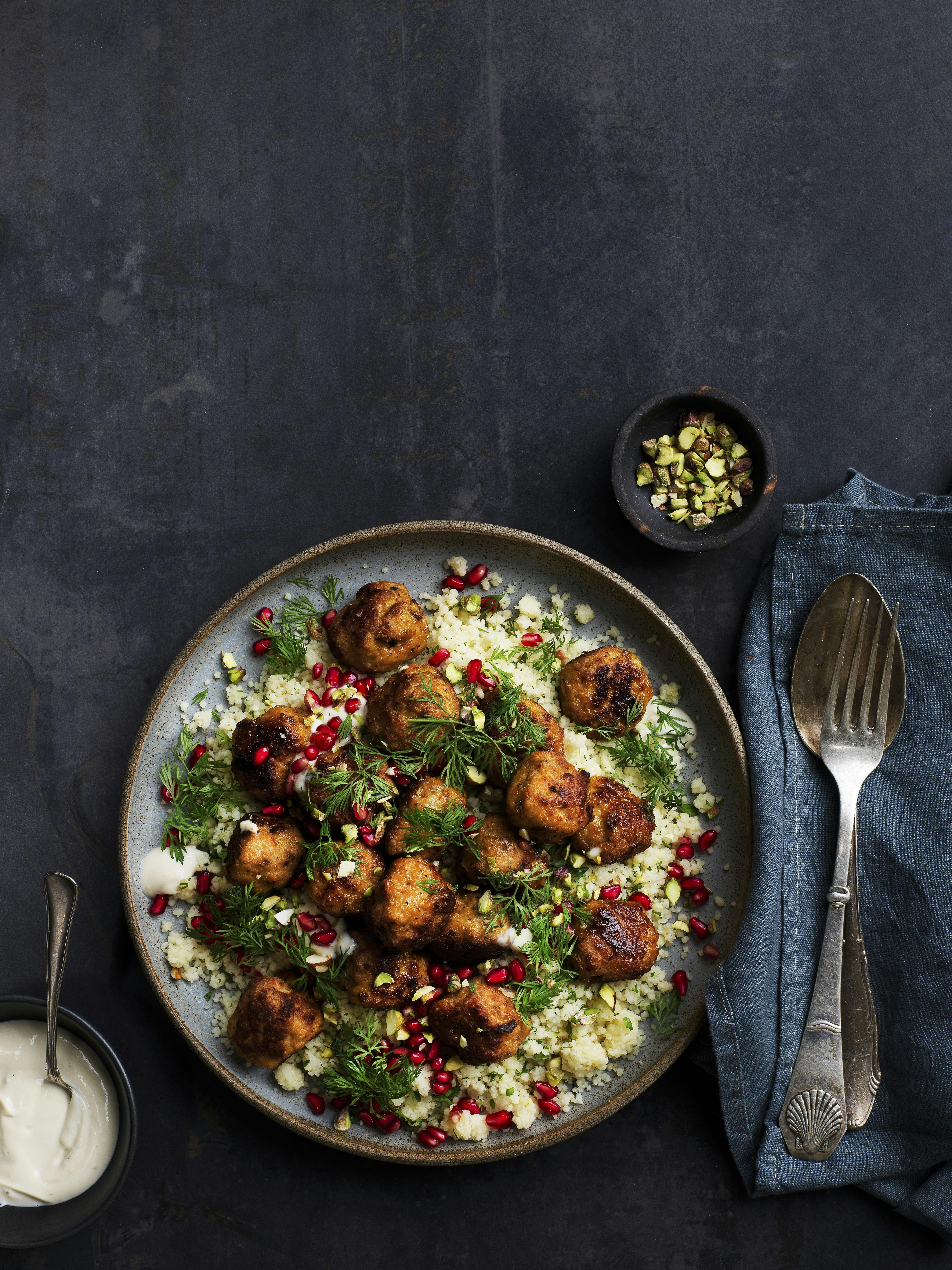 Kalkunkødboller med couscous