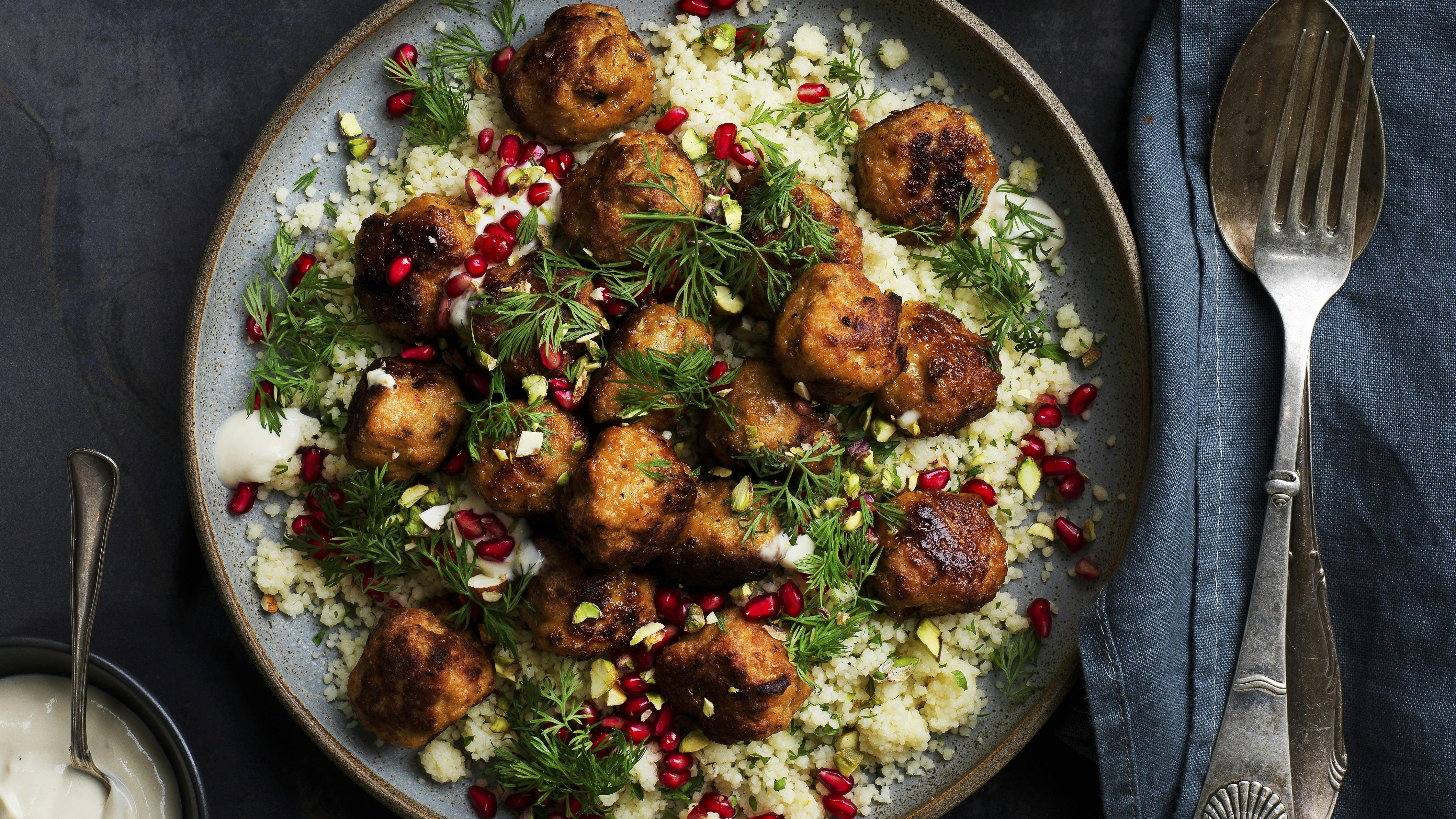 Kalkunkødboller med couscous