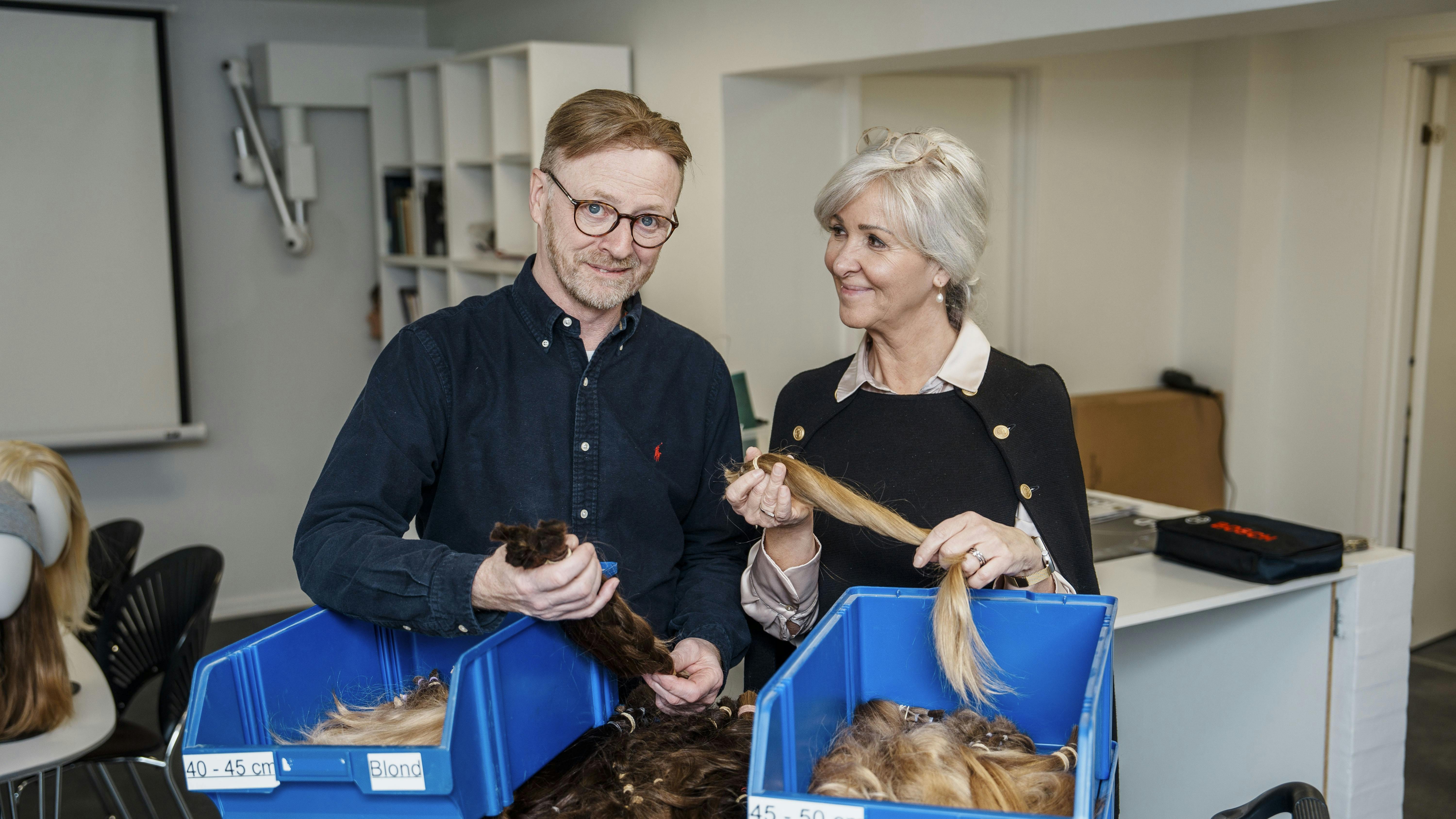 Lise og Claus Toftild har sammen stiftet hårdonationsprojektet Love is in the Hair.