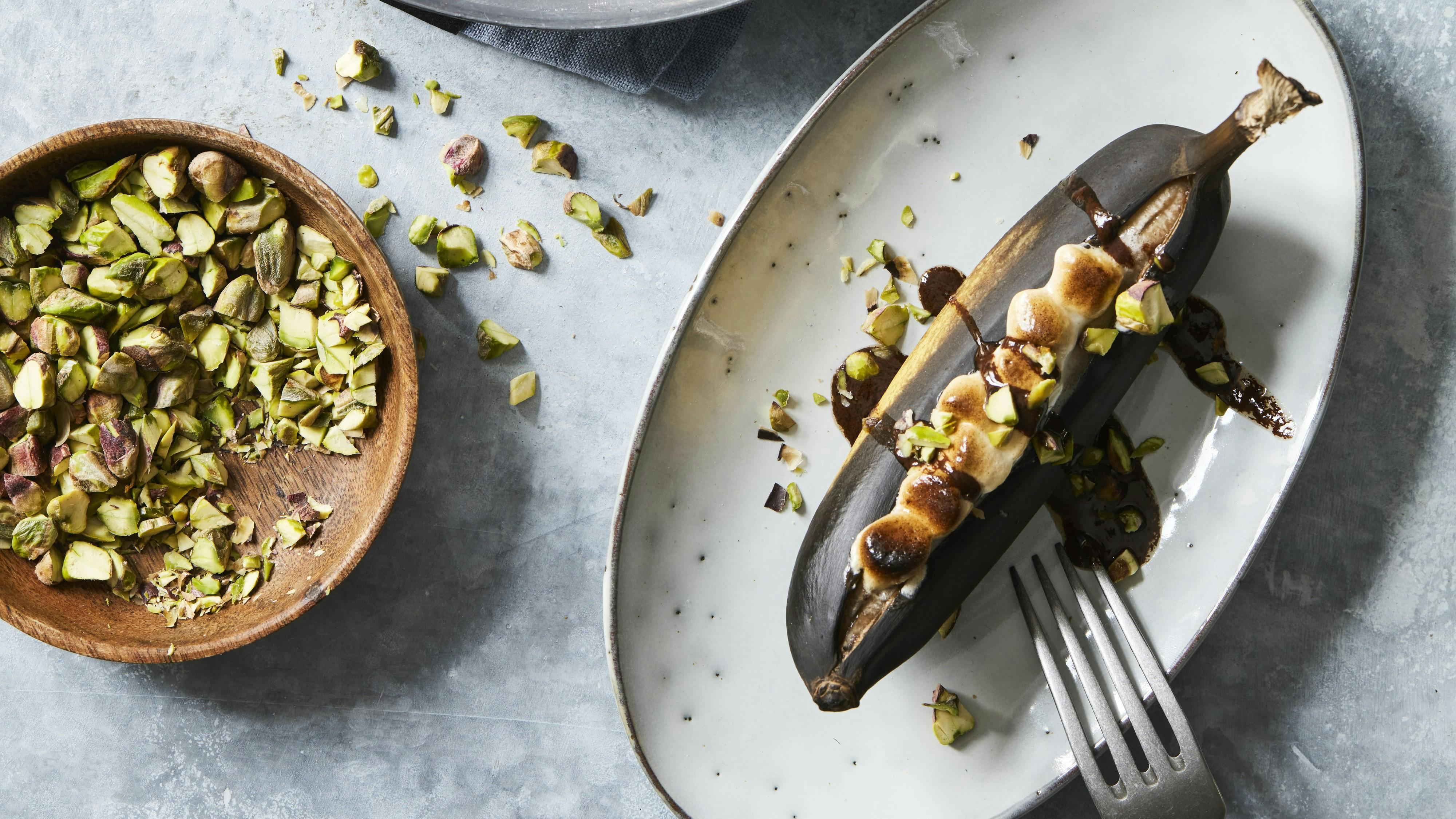 Grillede bananer med skumfiduser