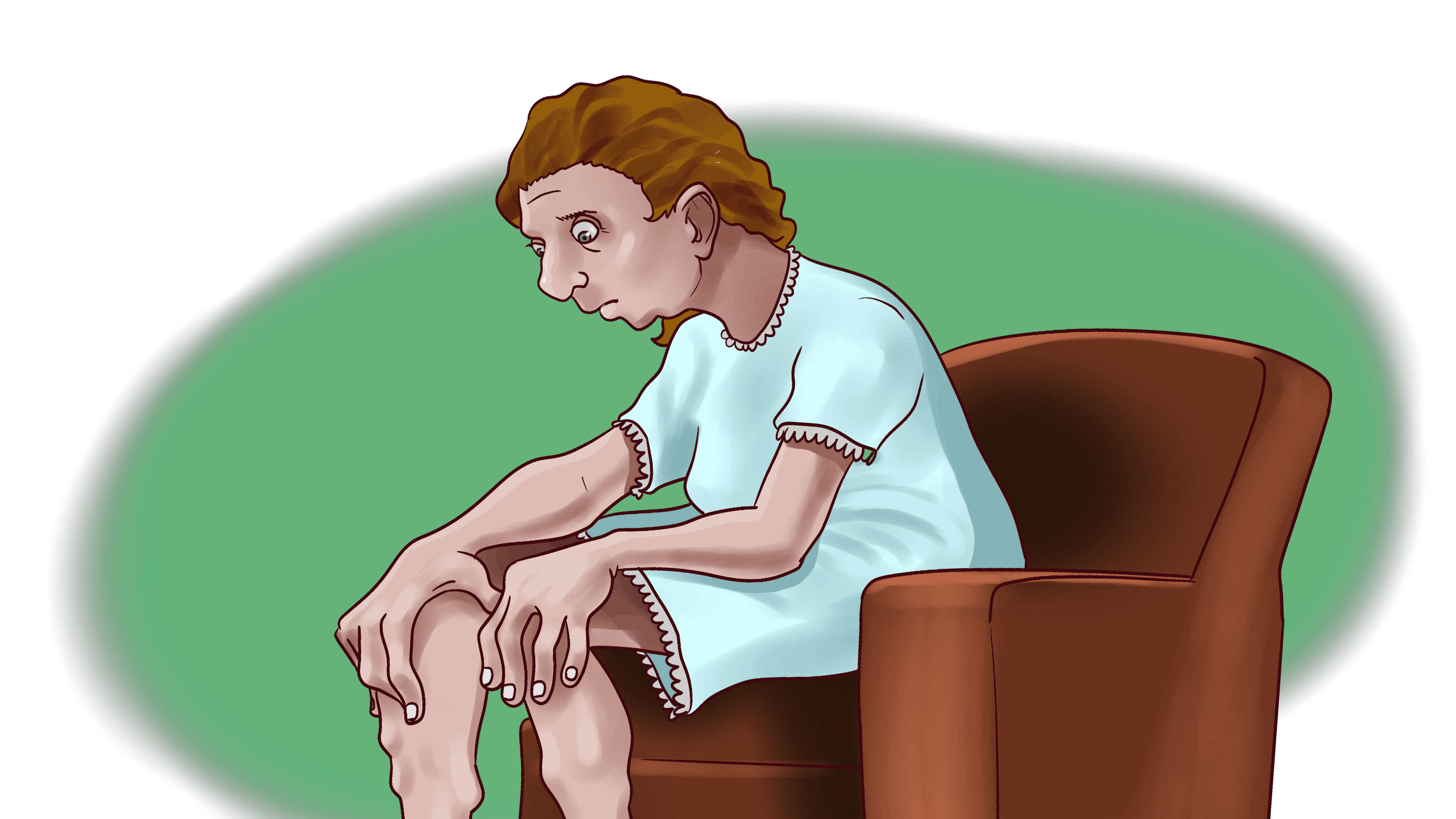 Kvinde med åreknuder på benene