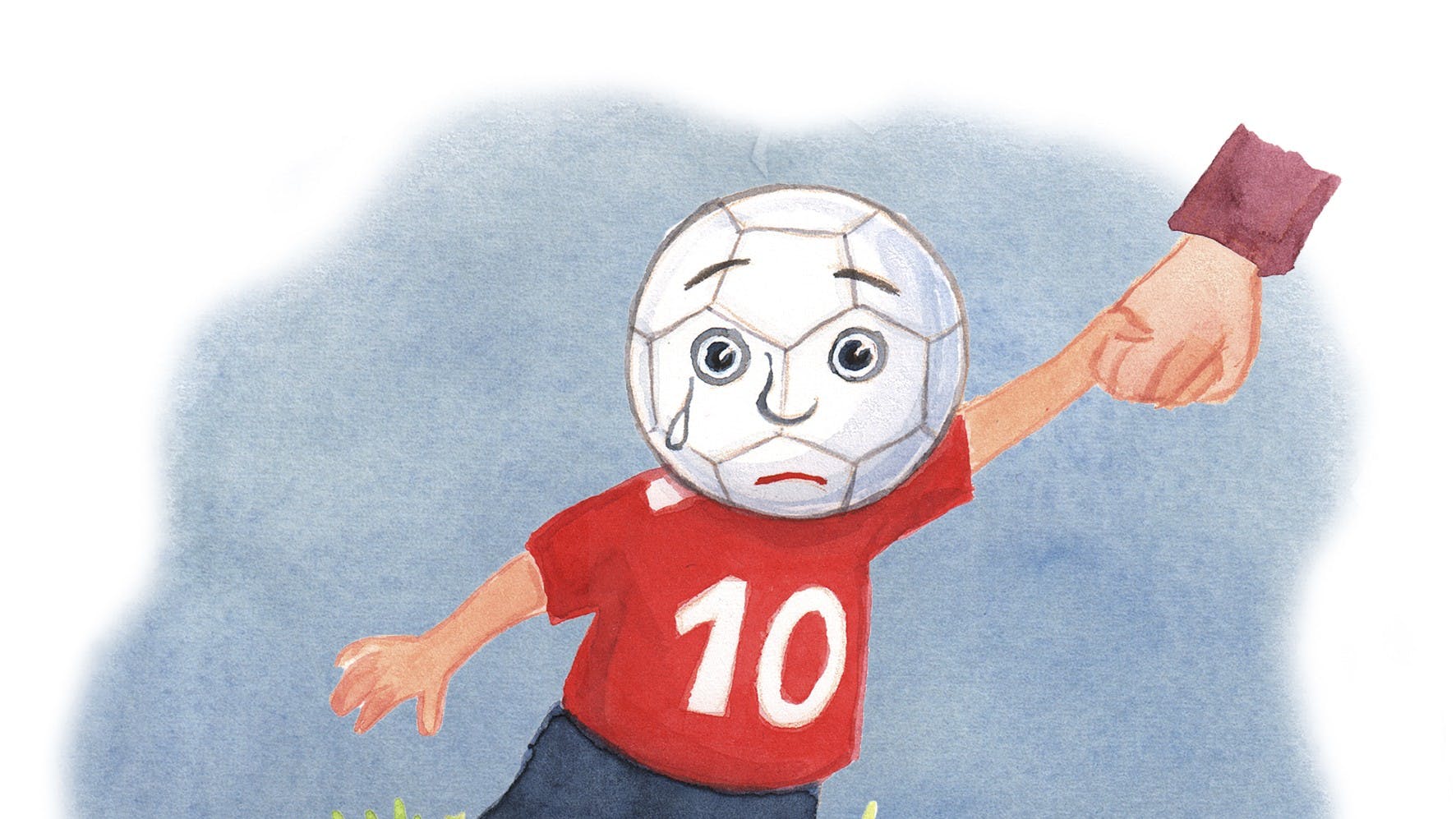 Fodbolddreng der trækkes afsted