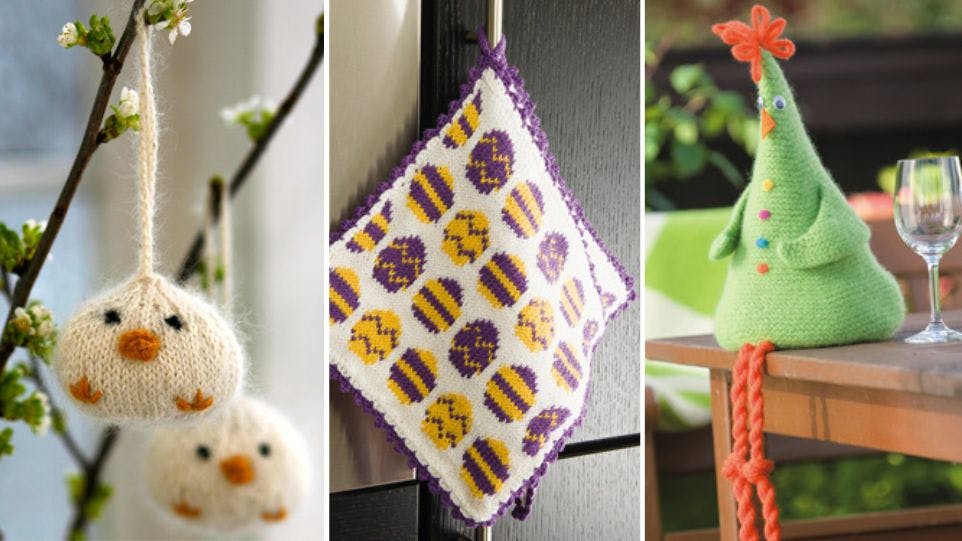 Strikket påskepynt til påsken