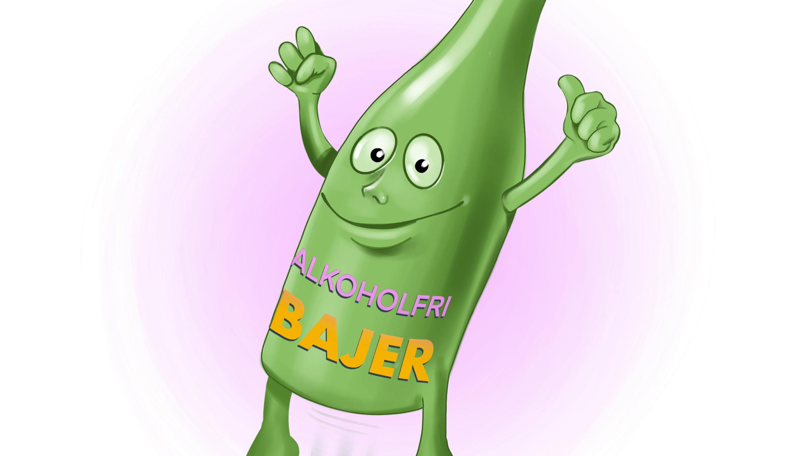 Ølflaske, der hopper