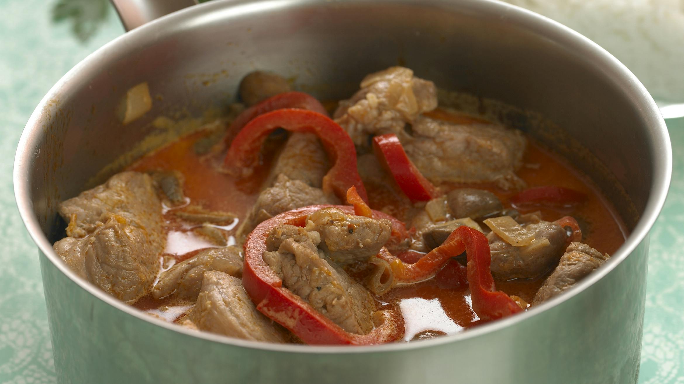 Hurtig mørbradgryde med peberfrugter