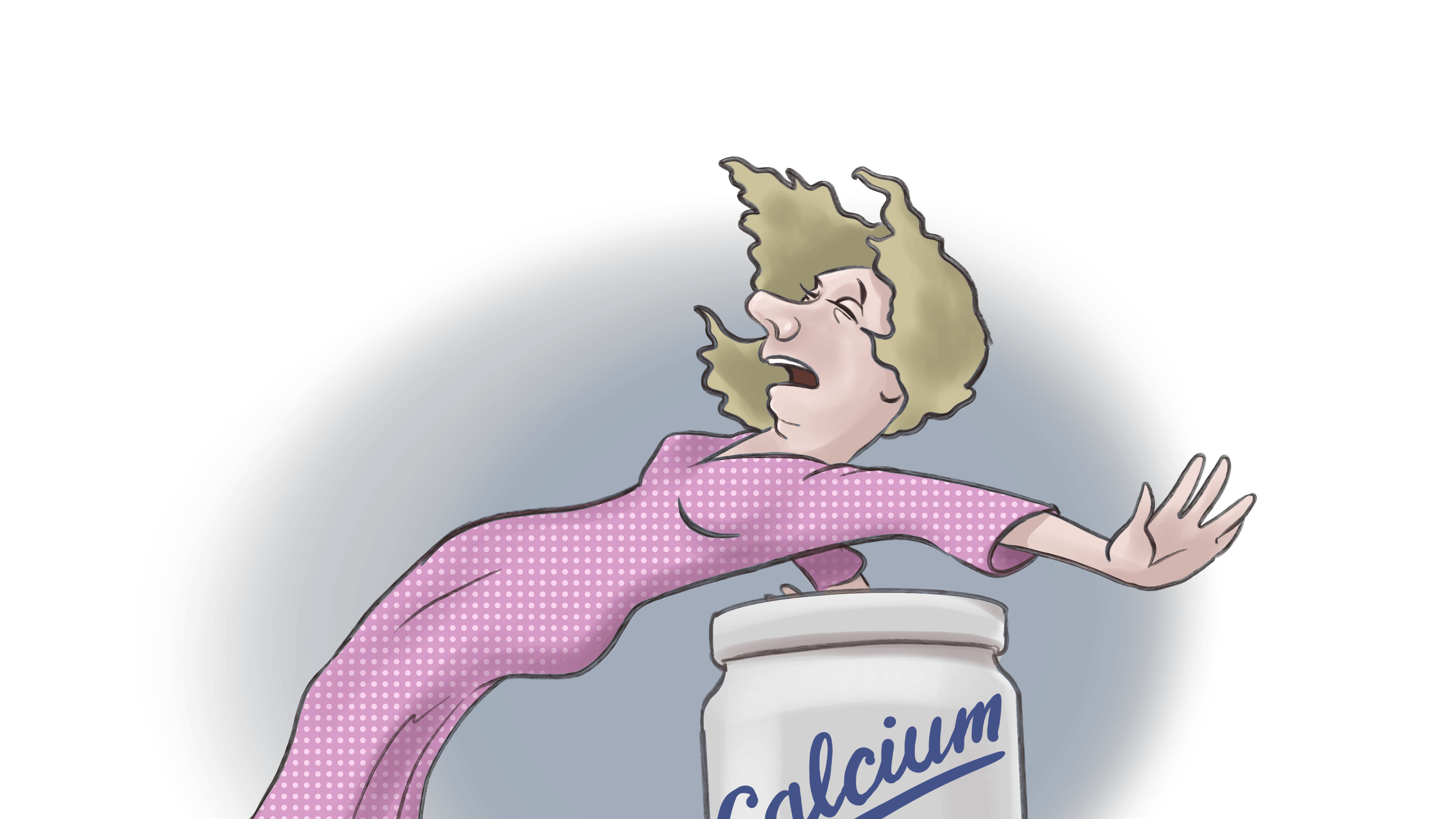 Kvinde og vitaminglas