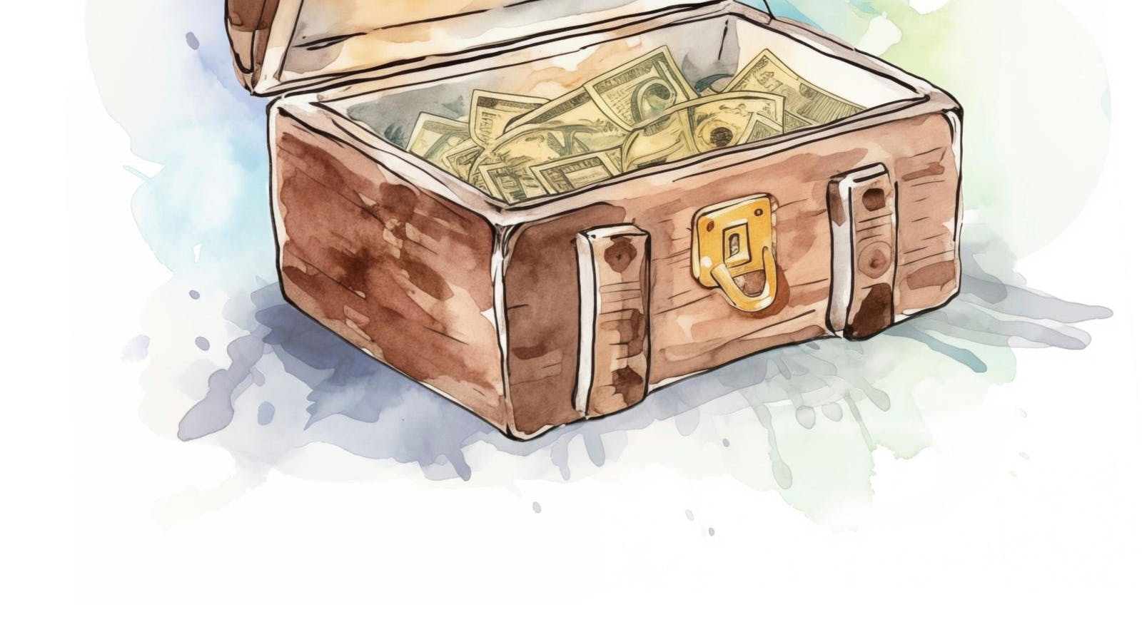 Skattekiste med penge
