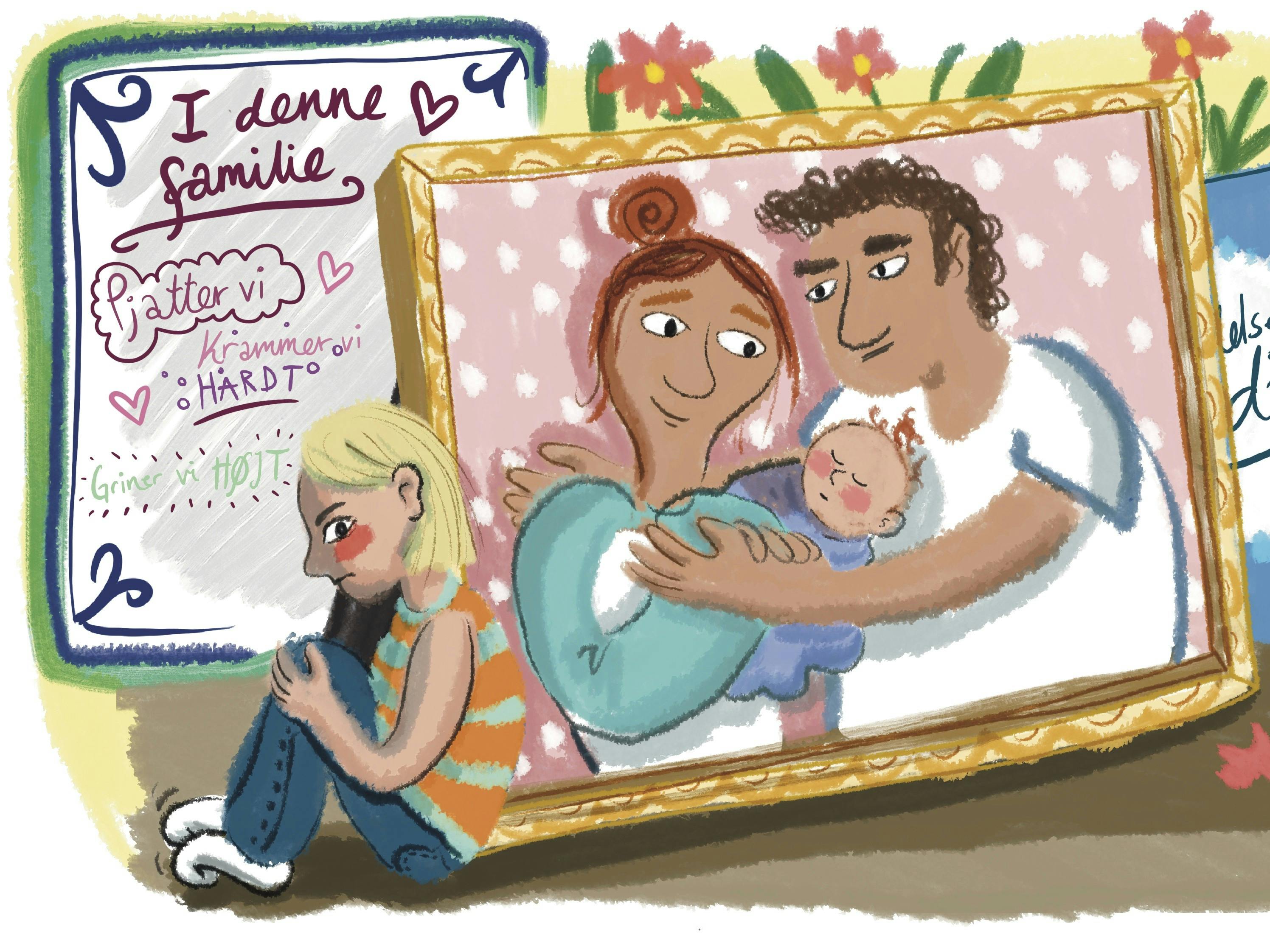 Fotografi af lykkelig familie