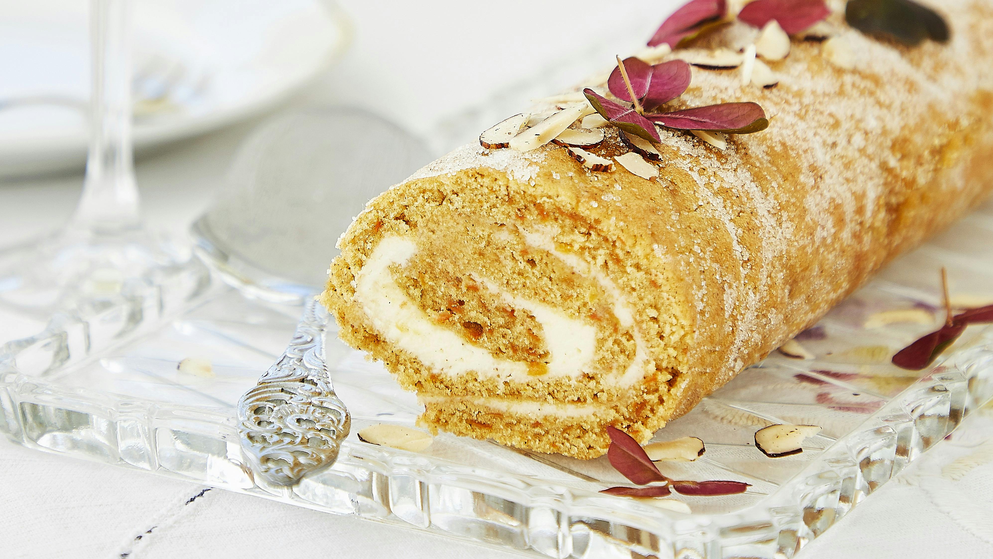 Gulerodsroulade med smørcreme