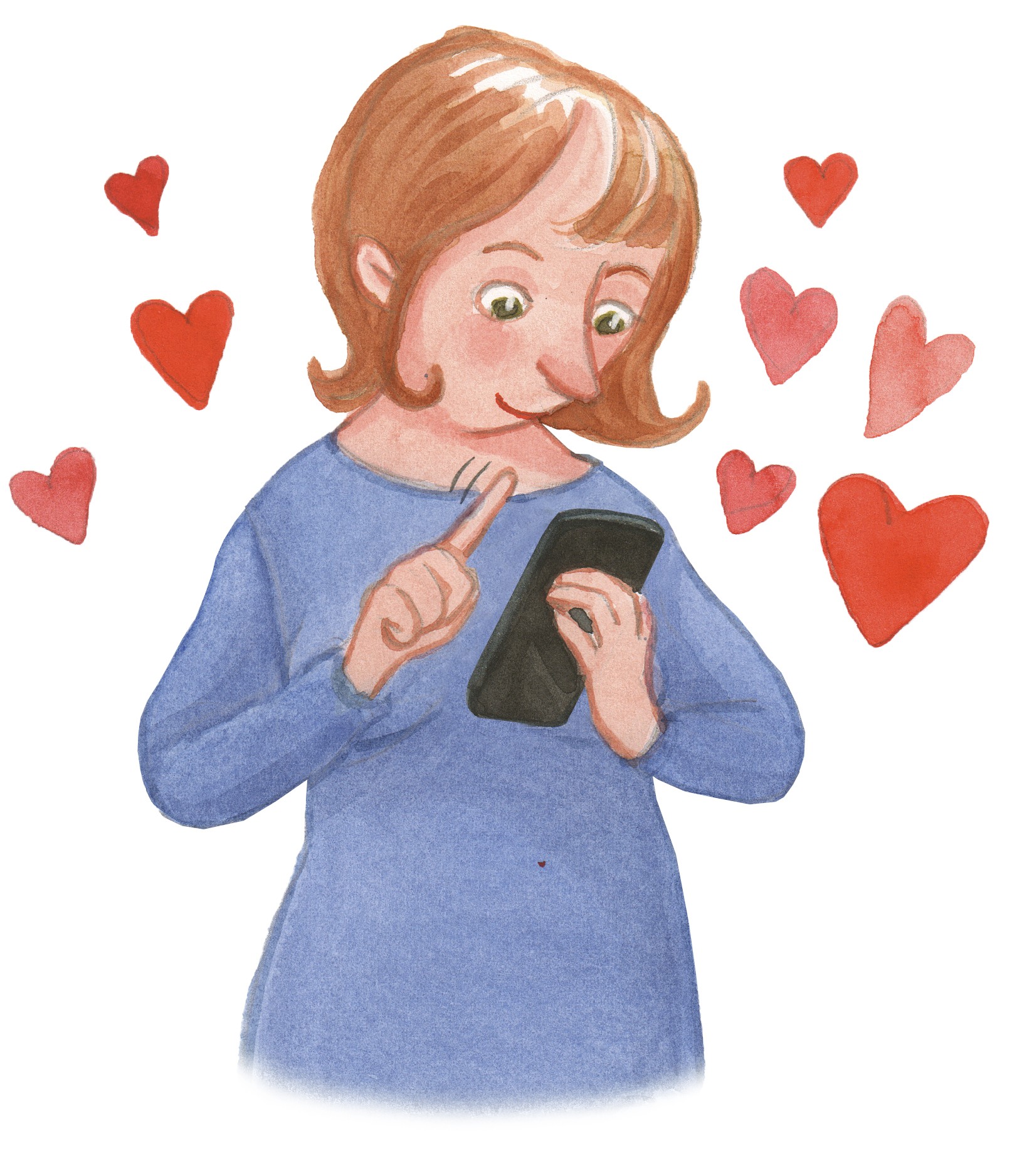 Kvinder der er på onlinedating