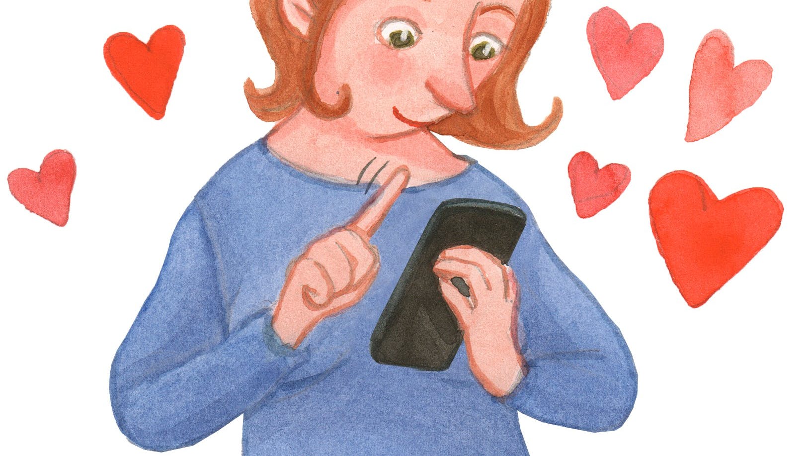 Kvinder der er på onlinedating