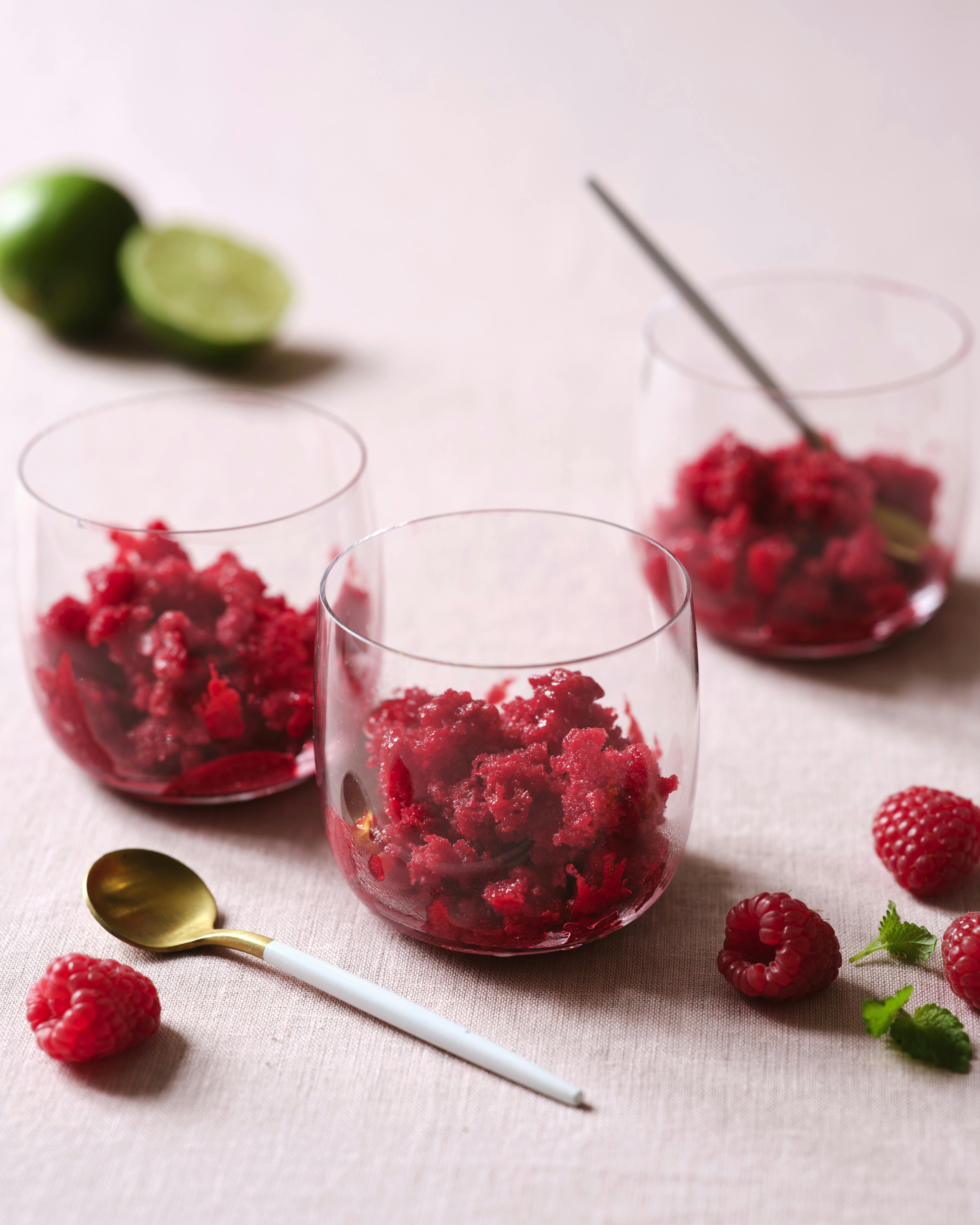 Hindbærgranité med lime