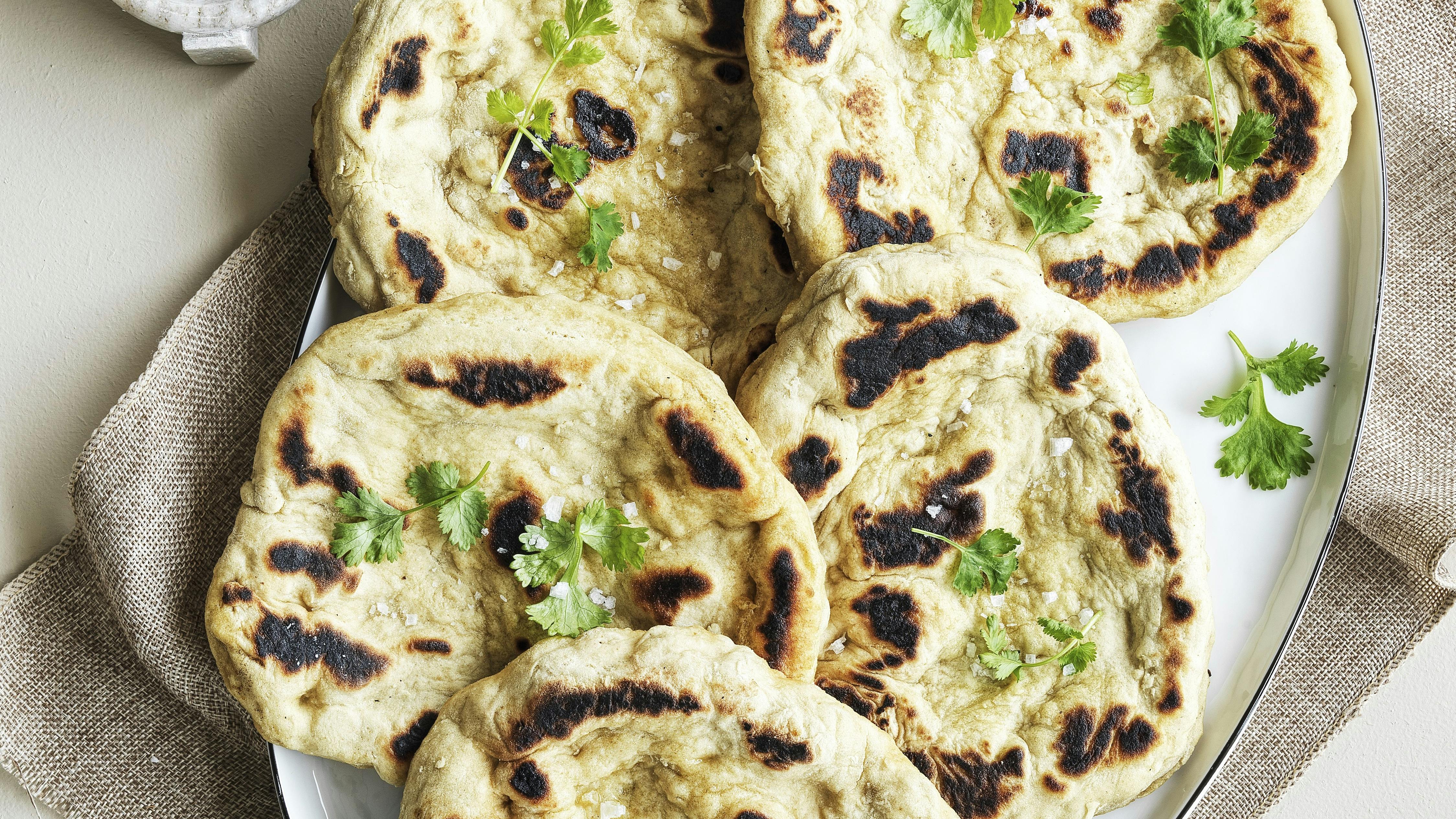 Fladbrød med spidskommen og frisk koriander