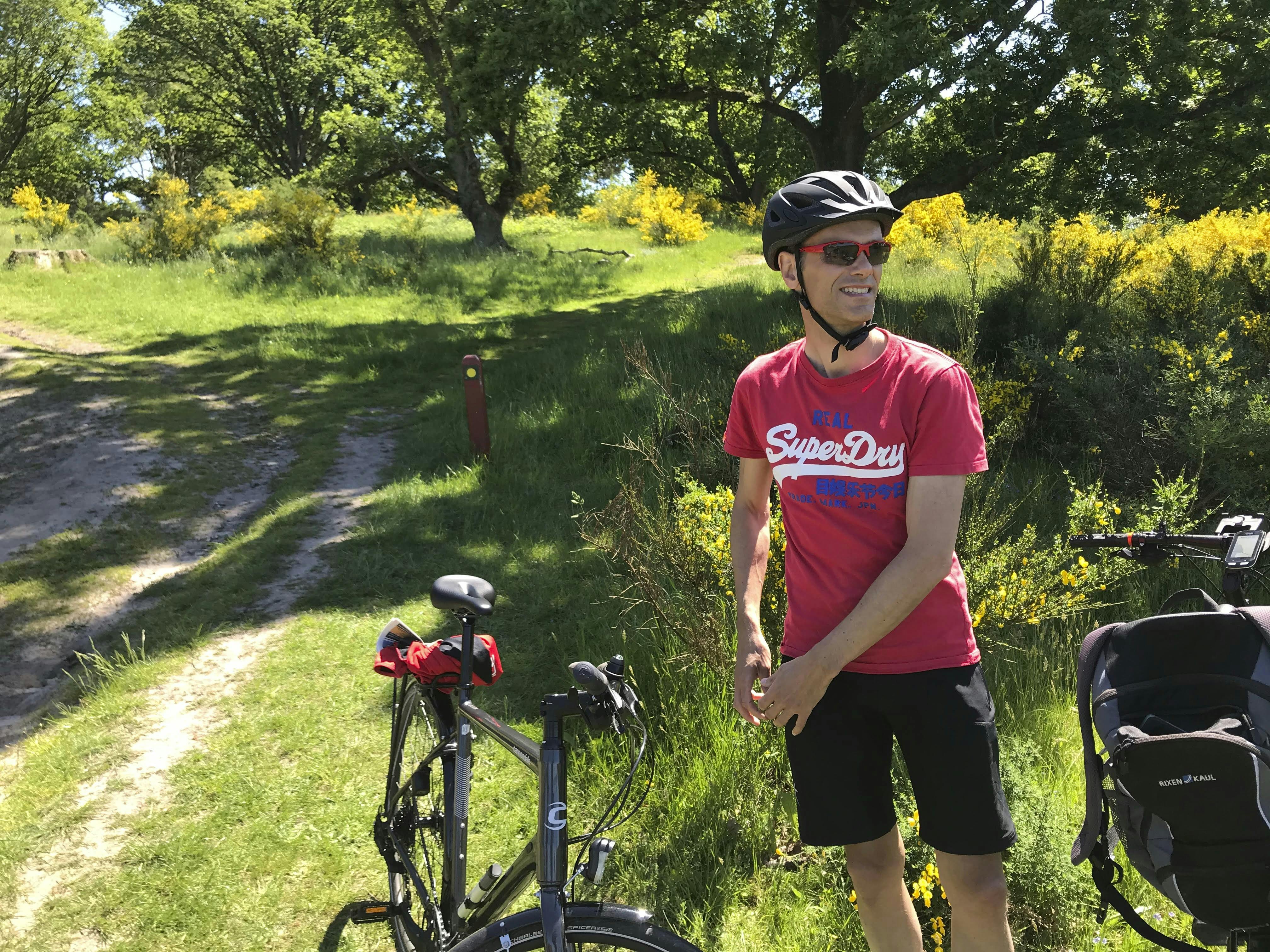 Brian Teglgaard med sin cykel