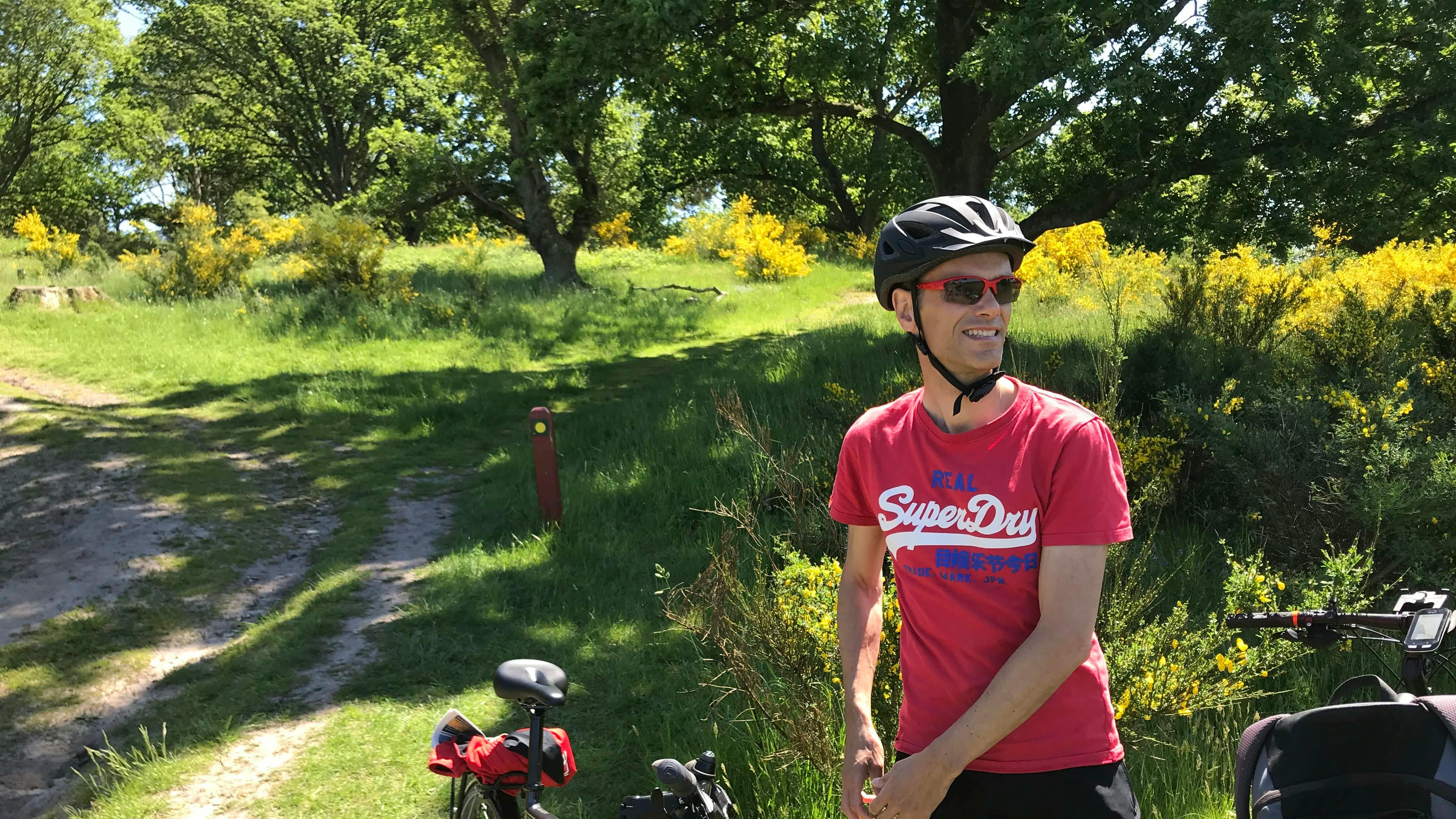 Brian Teglgaard med sin cykel