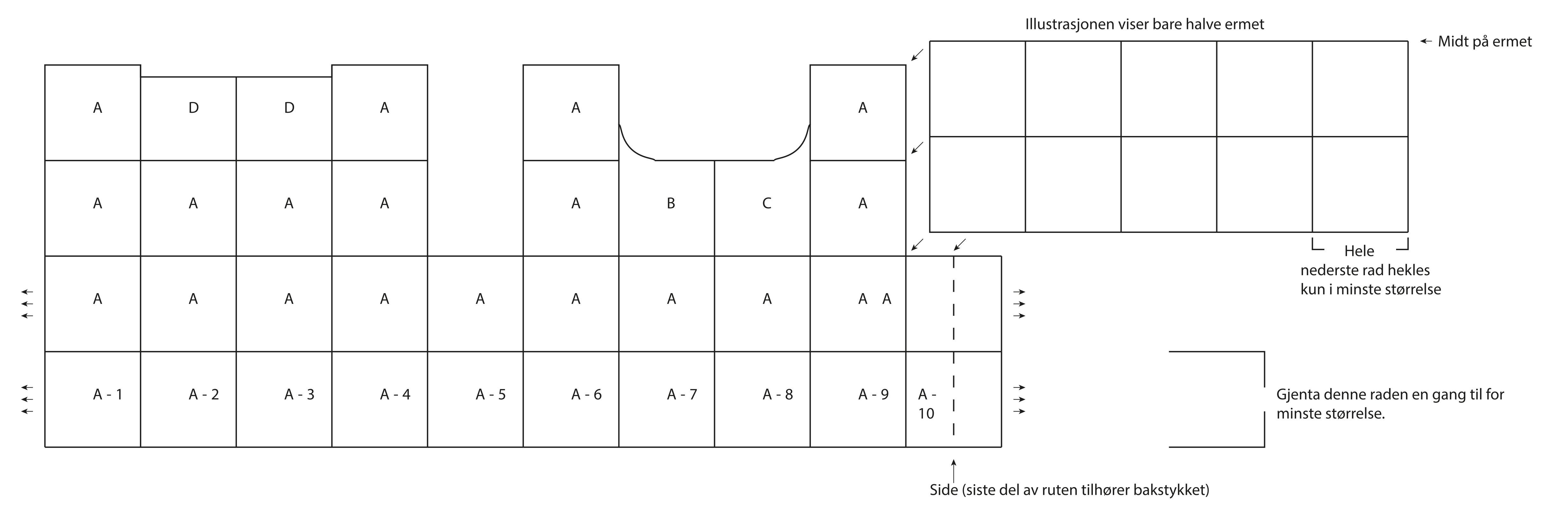 Hæklet bluse illustration 