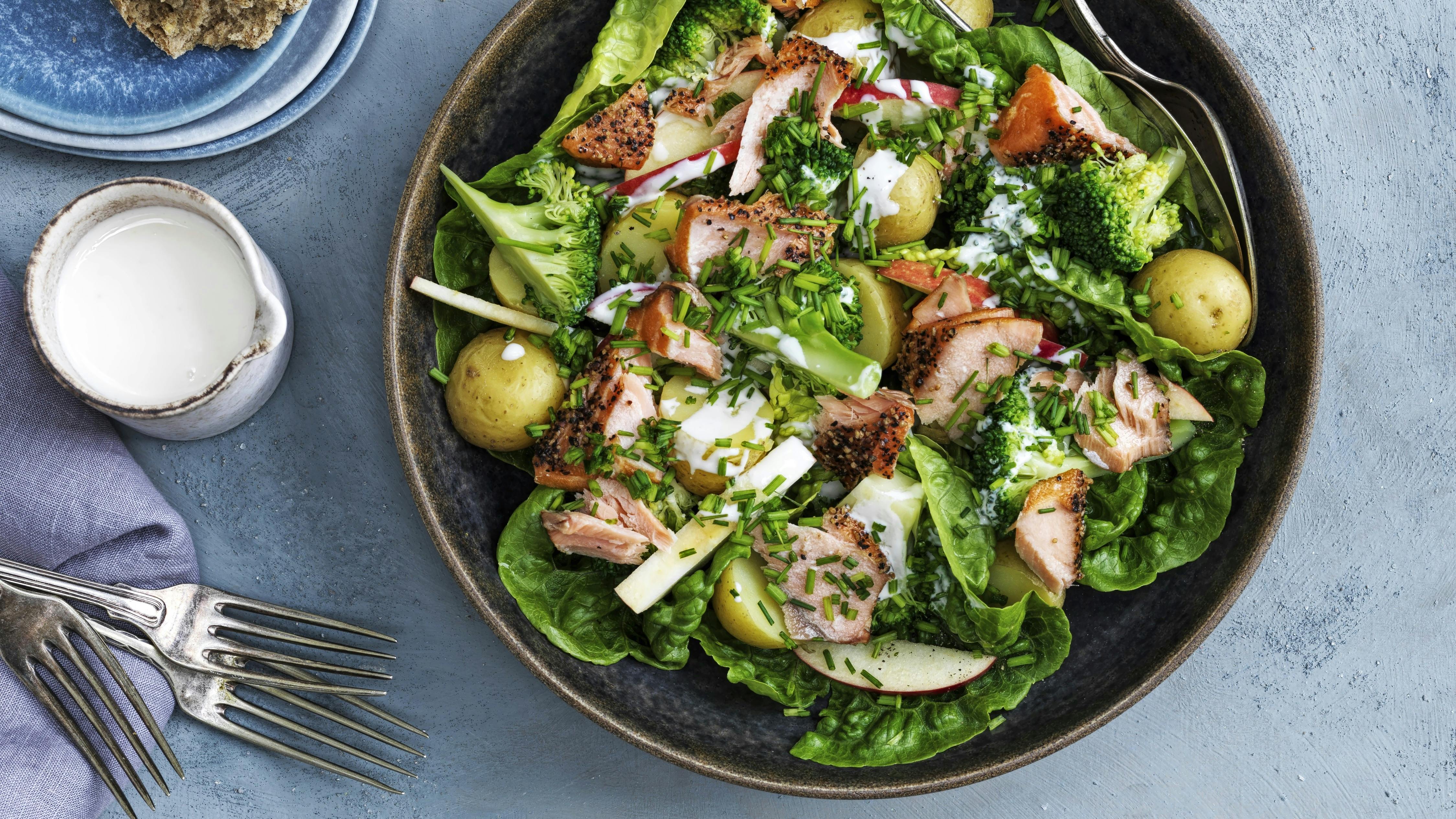 Måltidssalat med laks