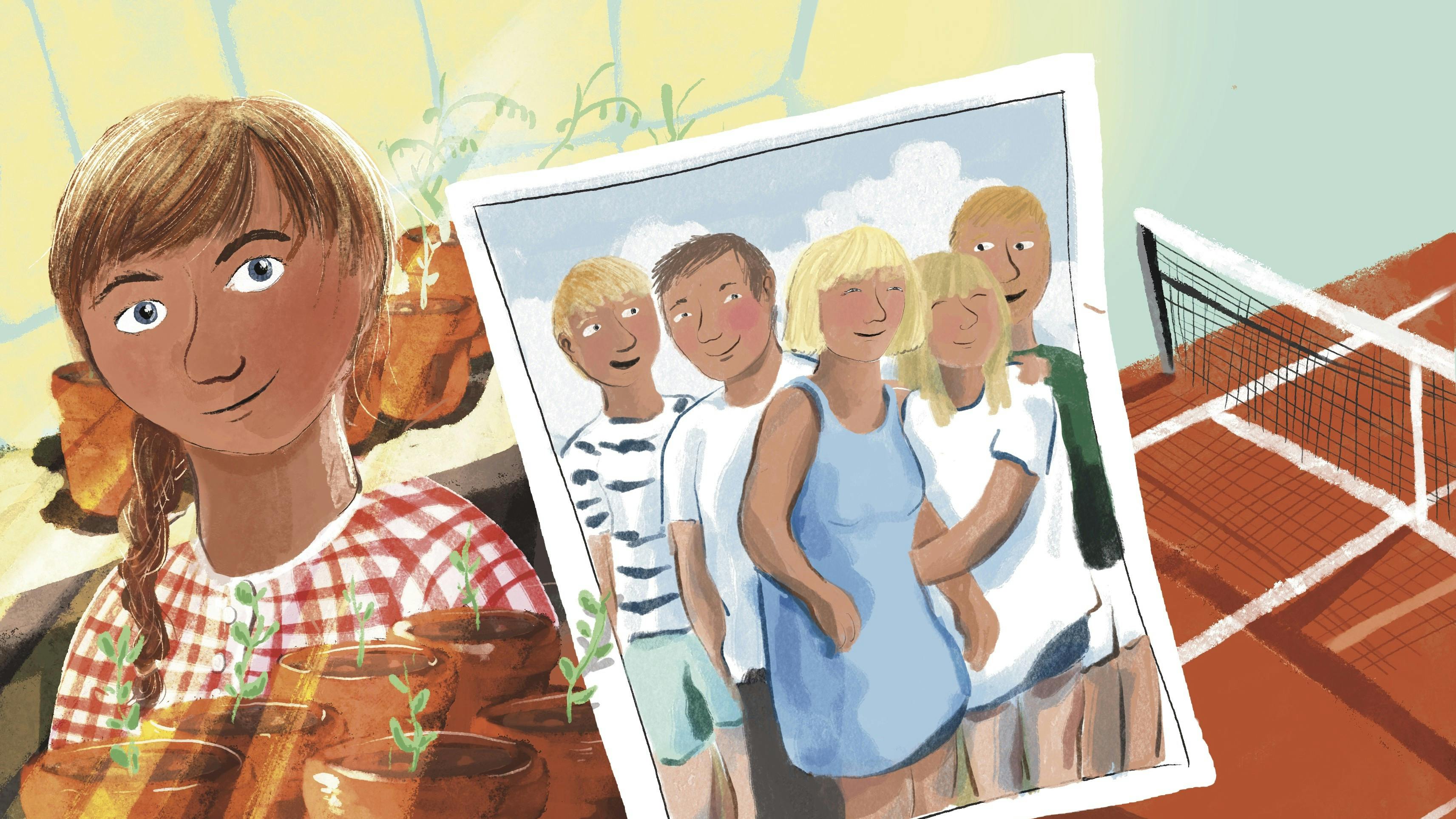 Ungdomskæreste og familiefoto