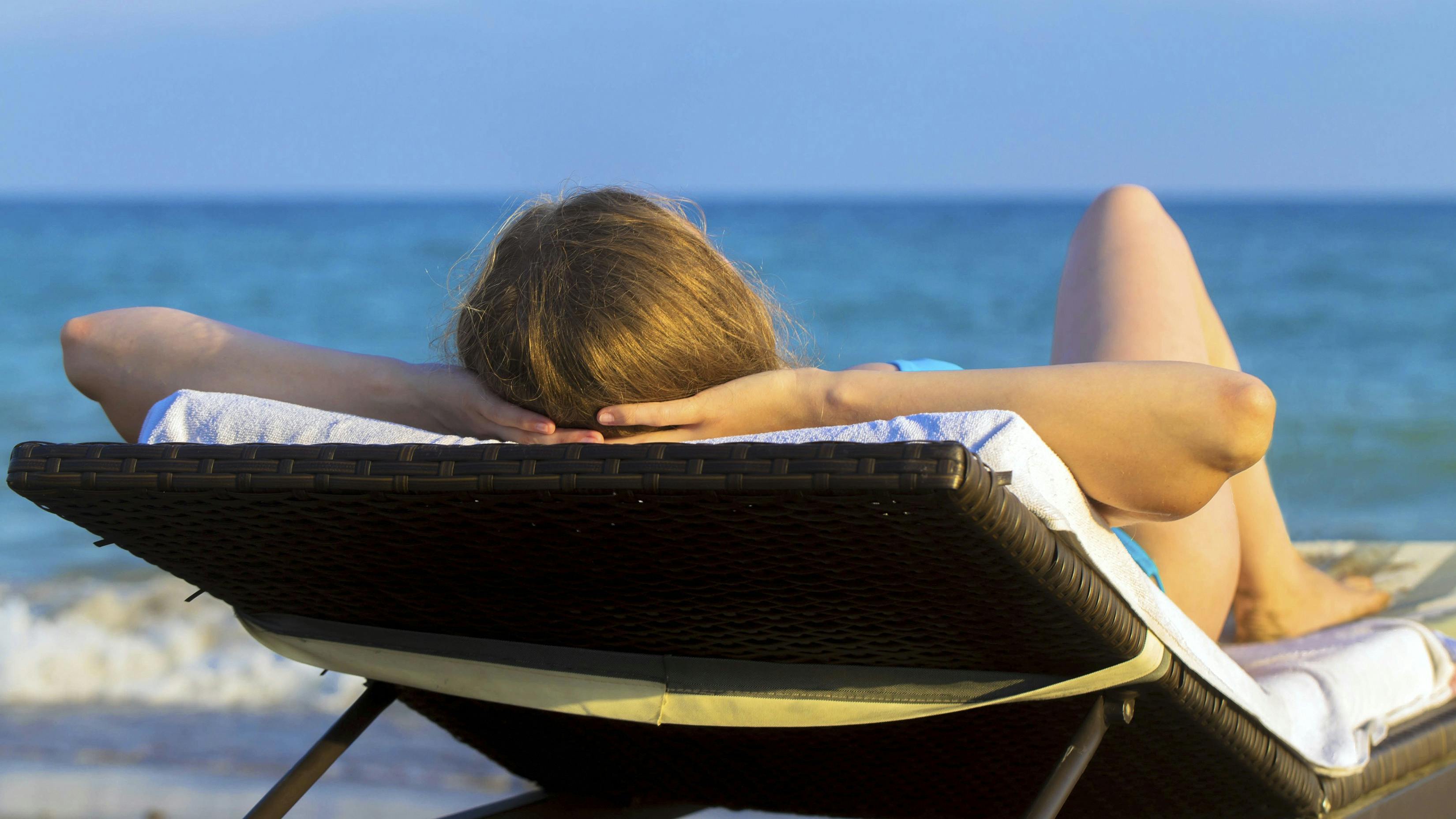 Solbad for at få D-vitamin