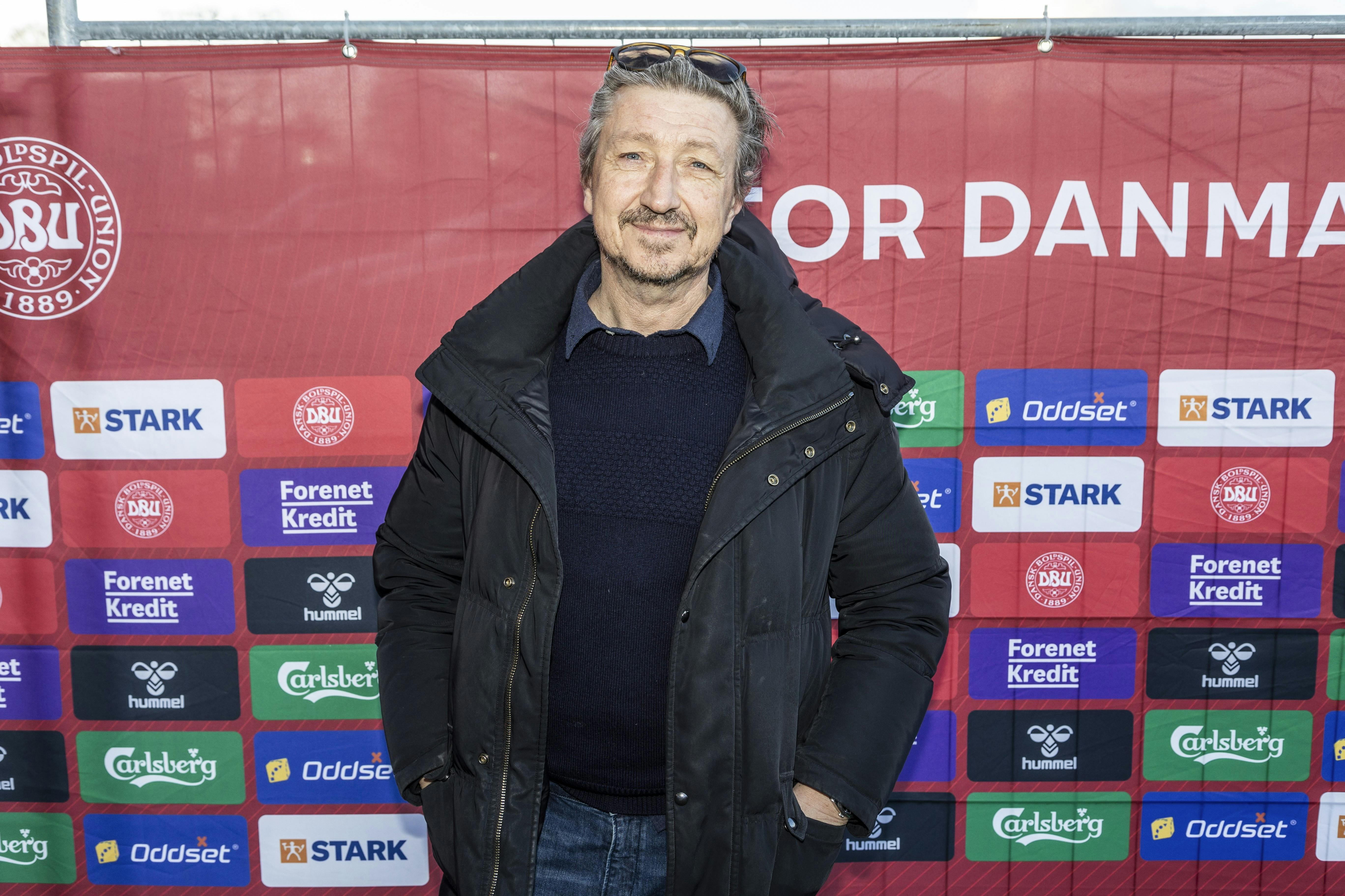 Nicolaj Kopernikus fotograferet til venskabslandskamp i Parken, København.