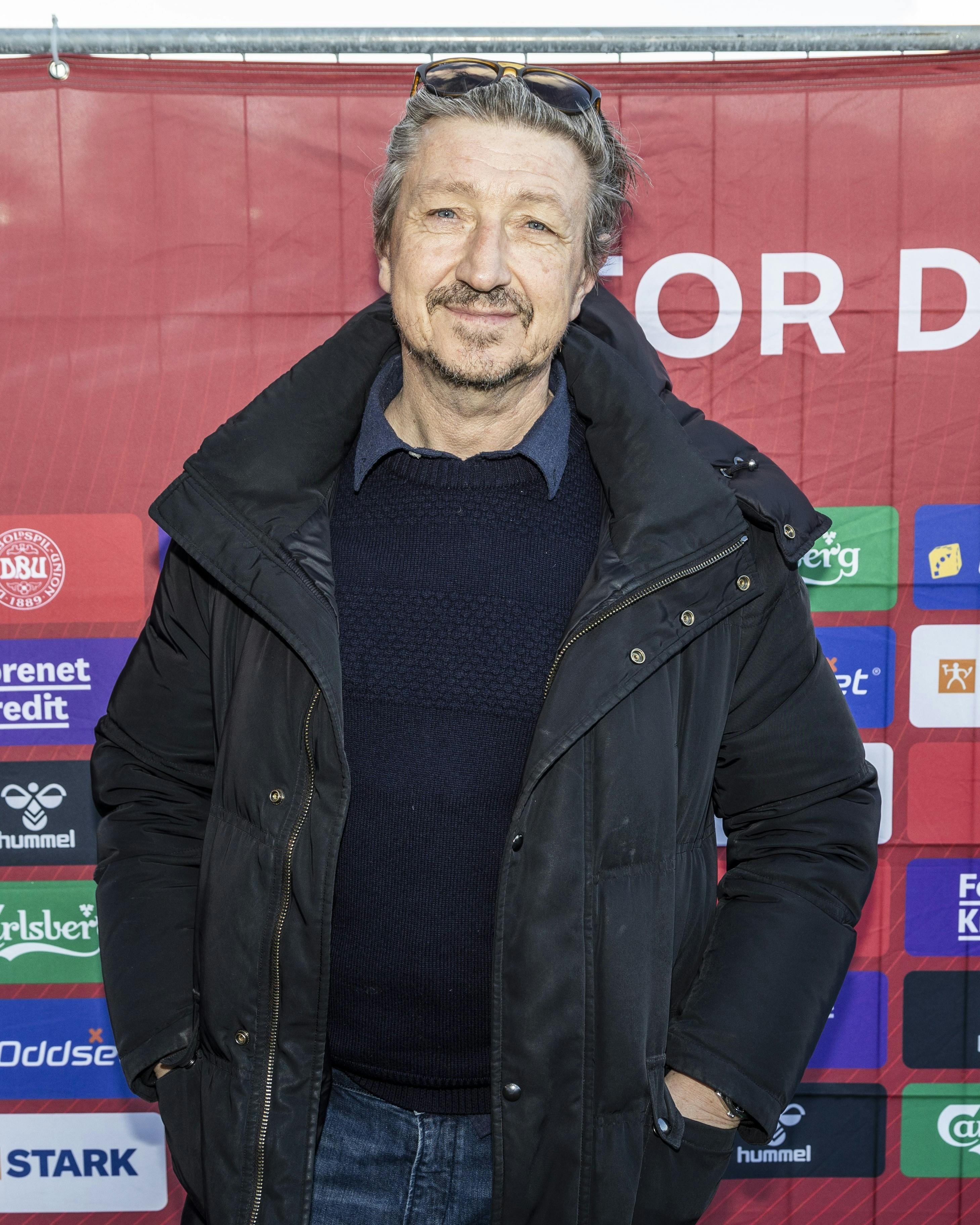 Nicolaj Kopernikus fotograferet til venskabslandskamp i Parken, København.