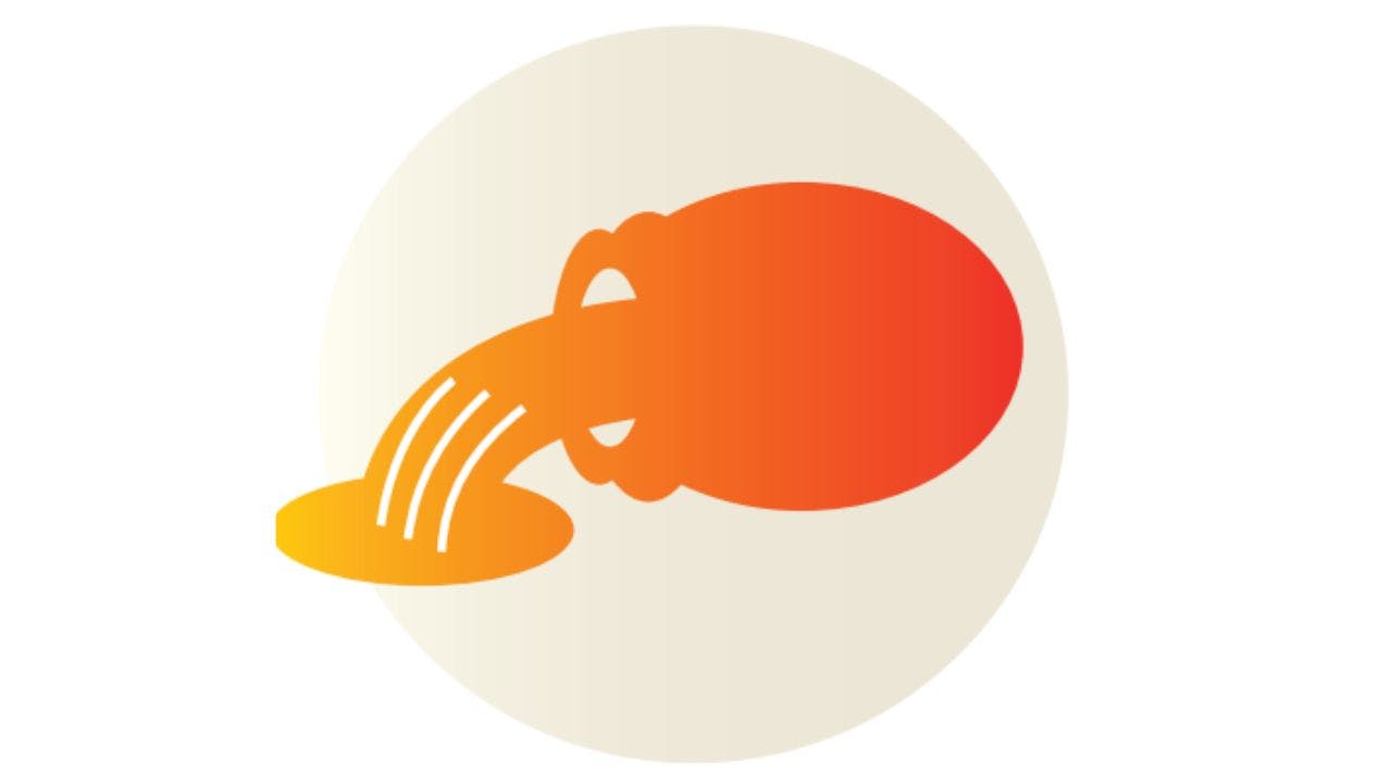 Vandkande der ligger ned med vand, der flyder ud