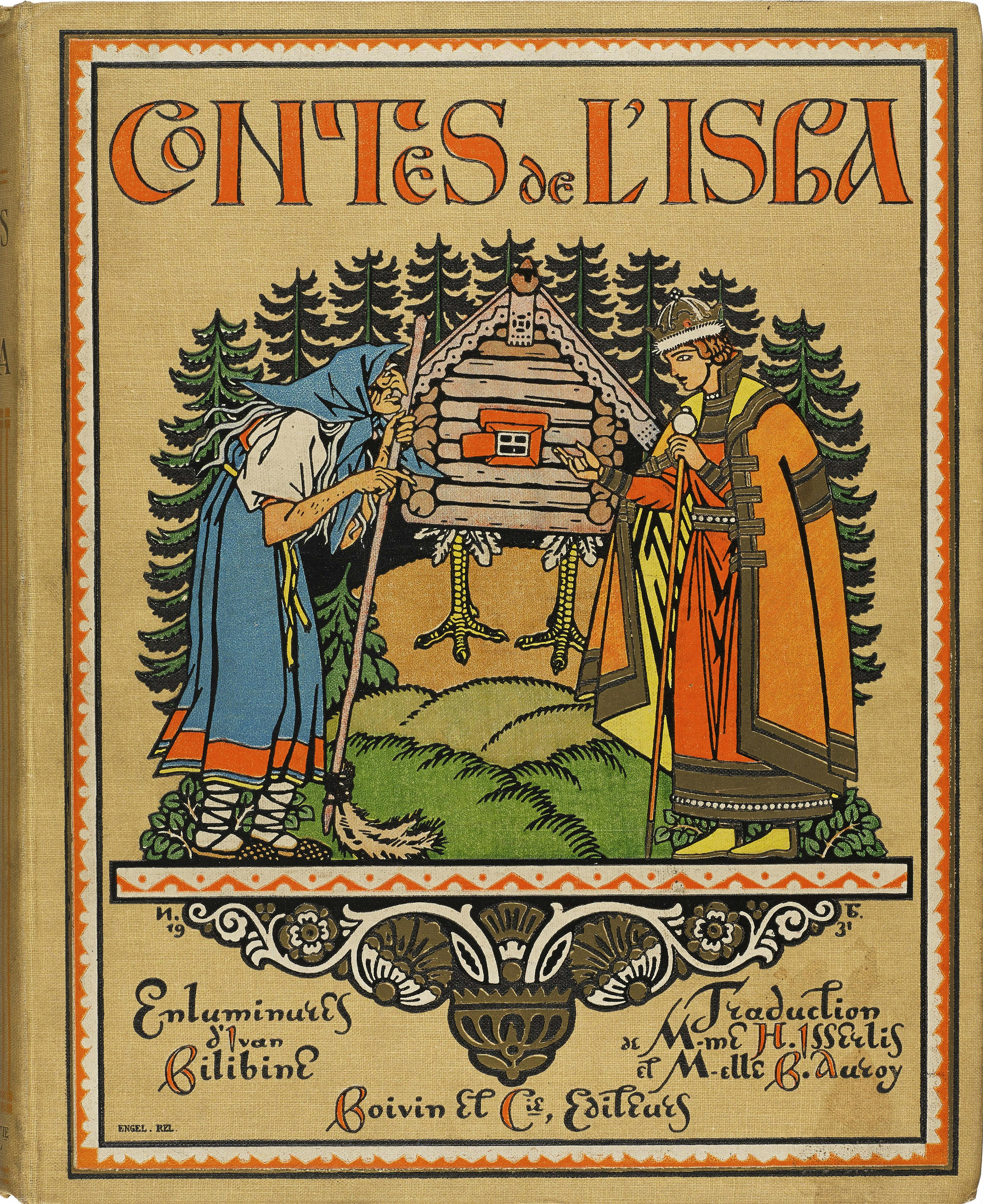 Baba Yaga og hendes hus, som står på hønsefødder