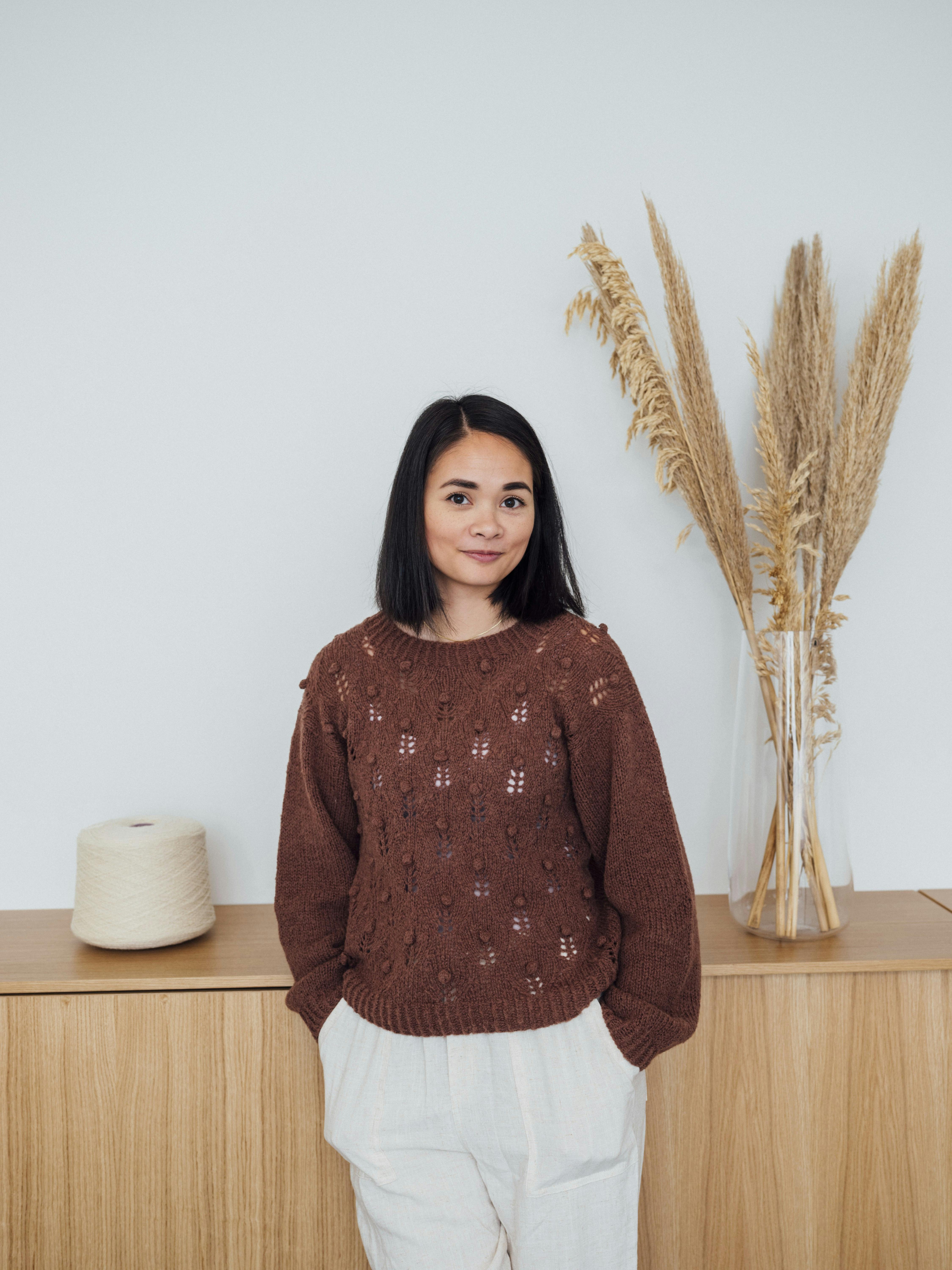 Billede af strik med hulmønster