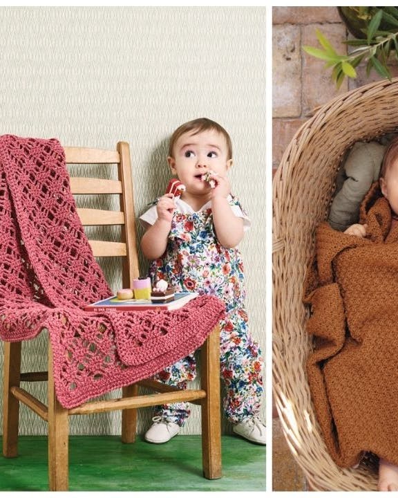 Tre forskellige babytæpper