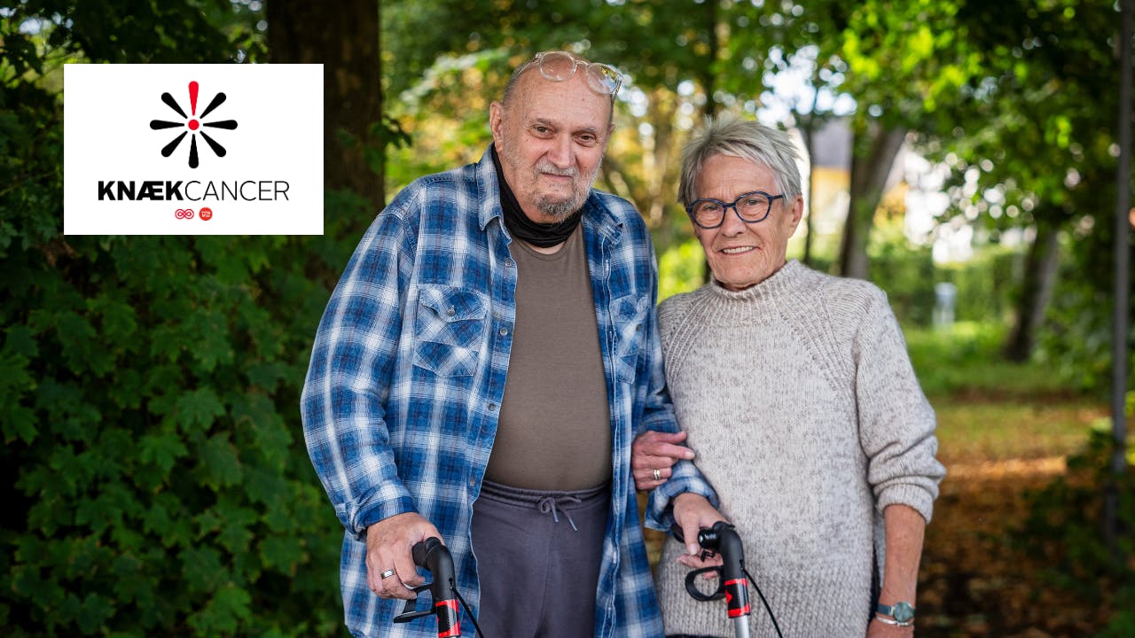 Den tidligere kræftpatient Bjørn Løndahl fra Søllested på Lolland med den pensionerede sygeplejerske Else Refdahl, der har været tilknyttet ham som frivillig navigator via Kræftens Bekæmpelse.