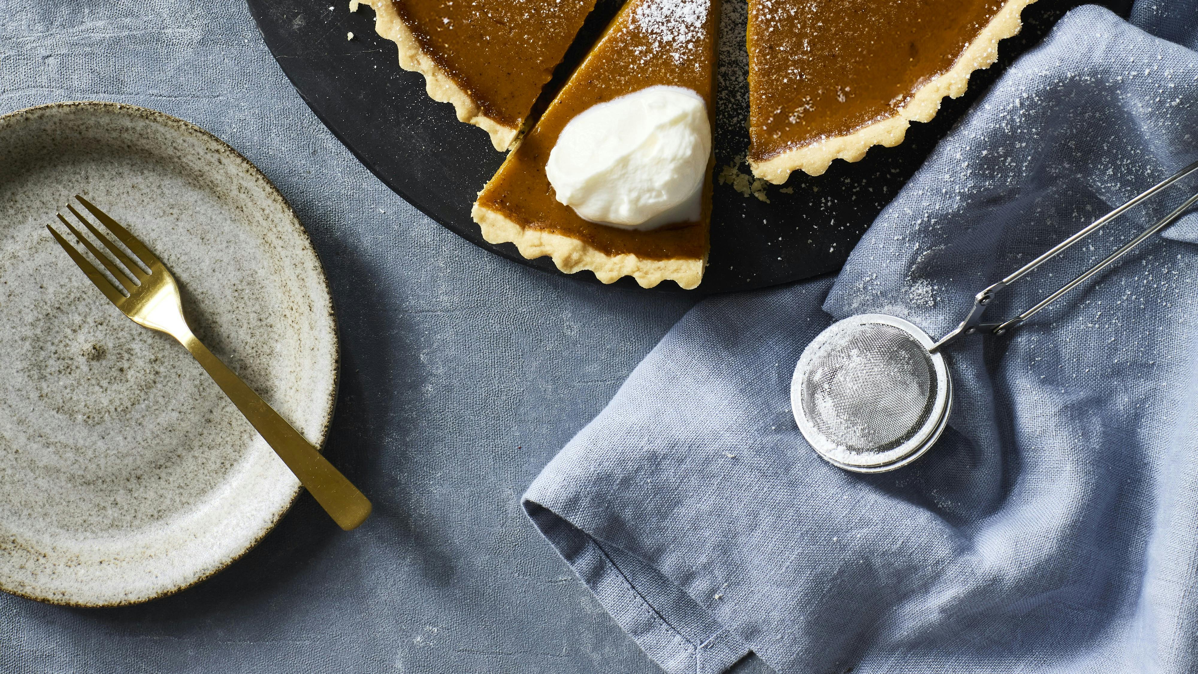 Græskartærte med flødeskum