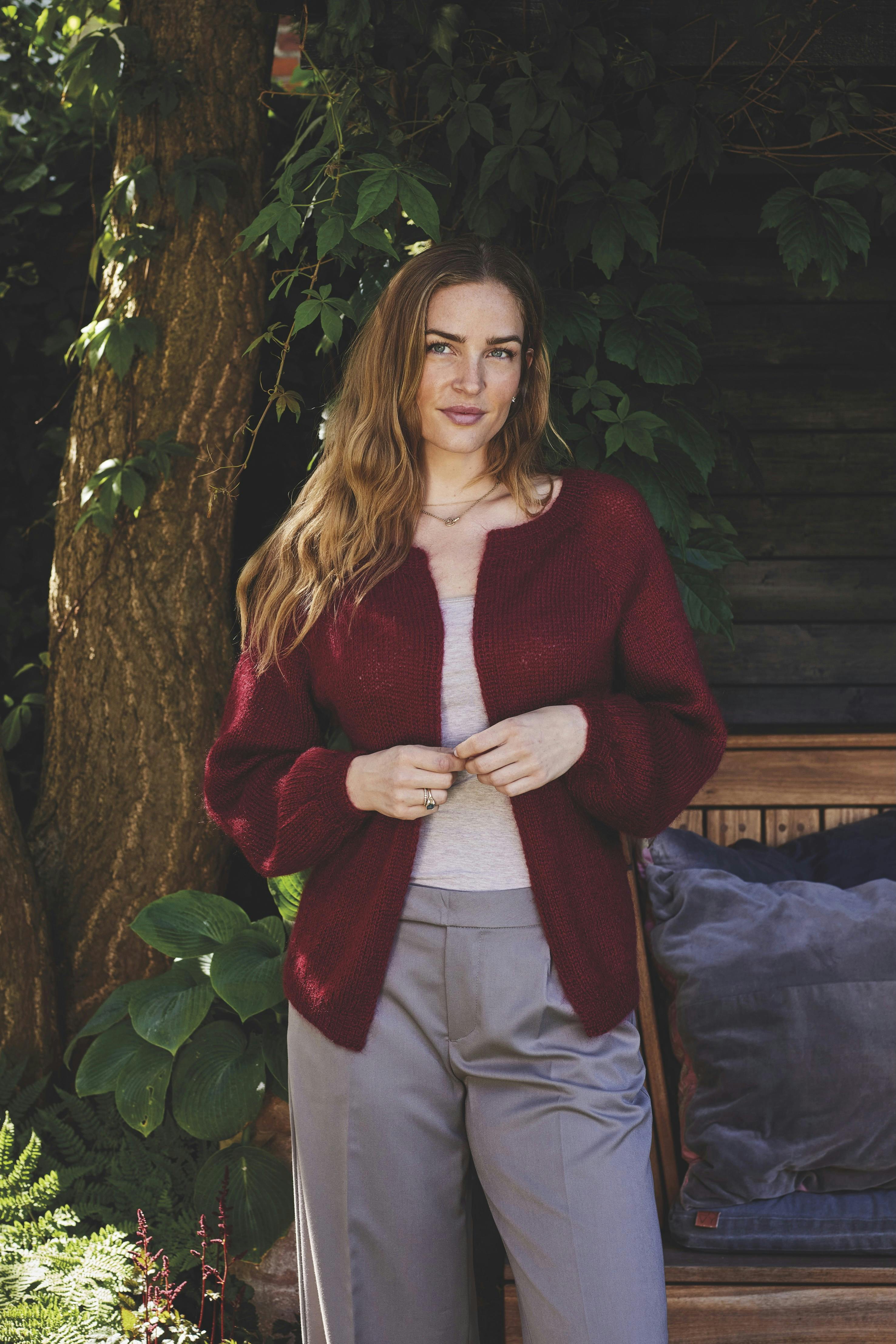 Cardigan med raglan