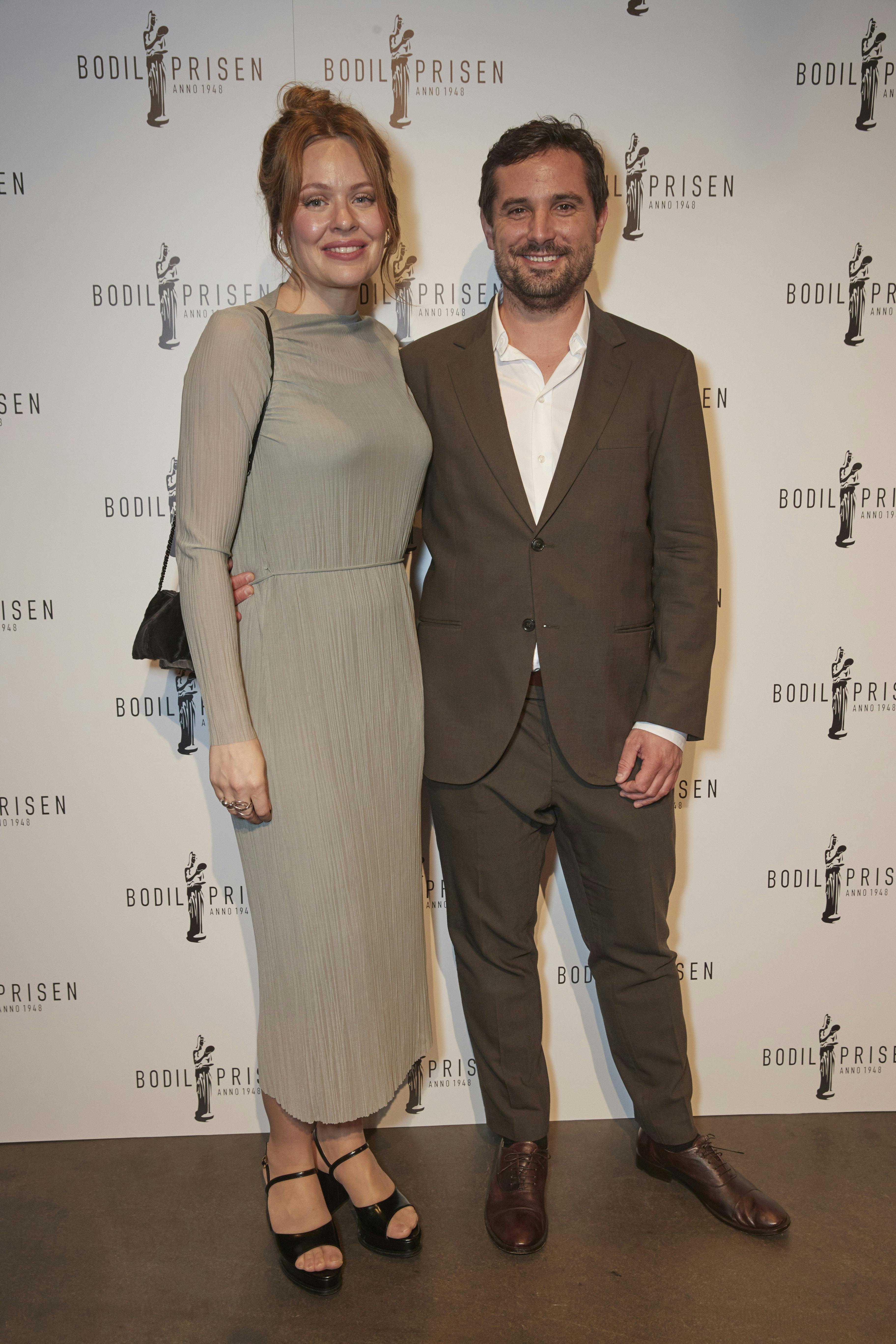 Christian Tafdrup og hans kæreste Natalie Toro Stokholm fotograferet ved Bodil Prisen 2023.