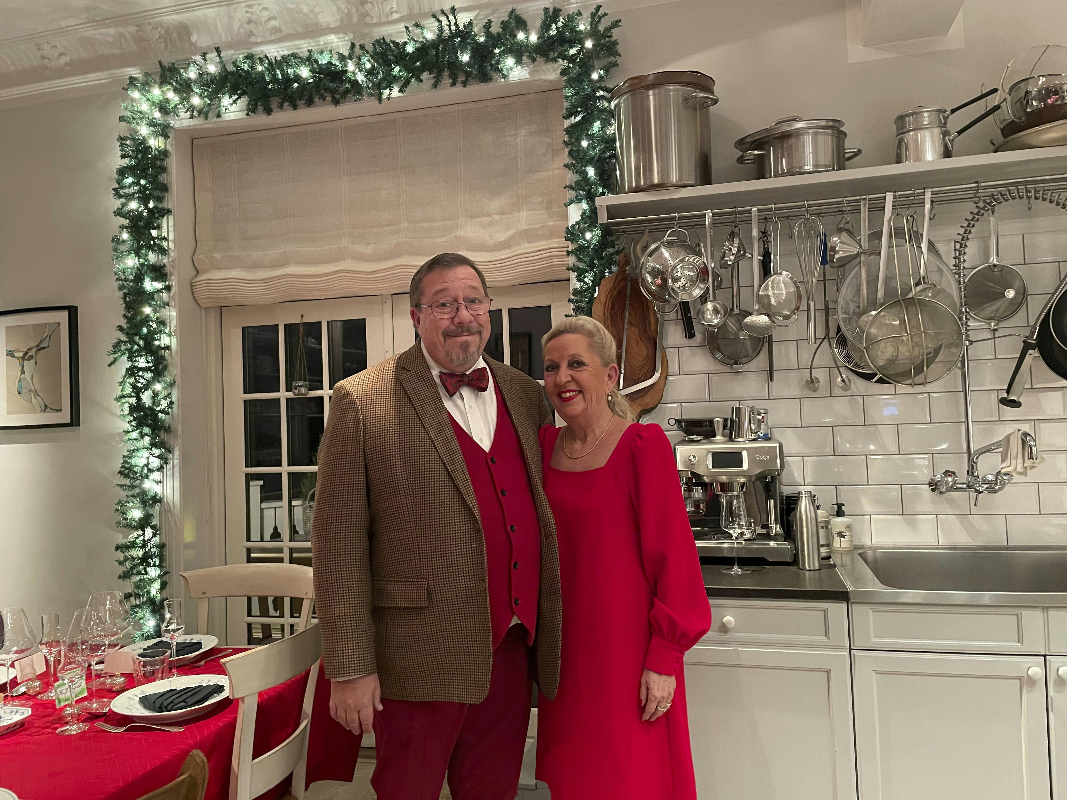 James og Anette Price i deres julekøkken