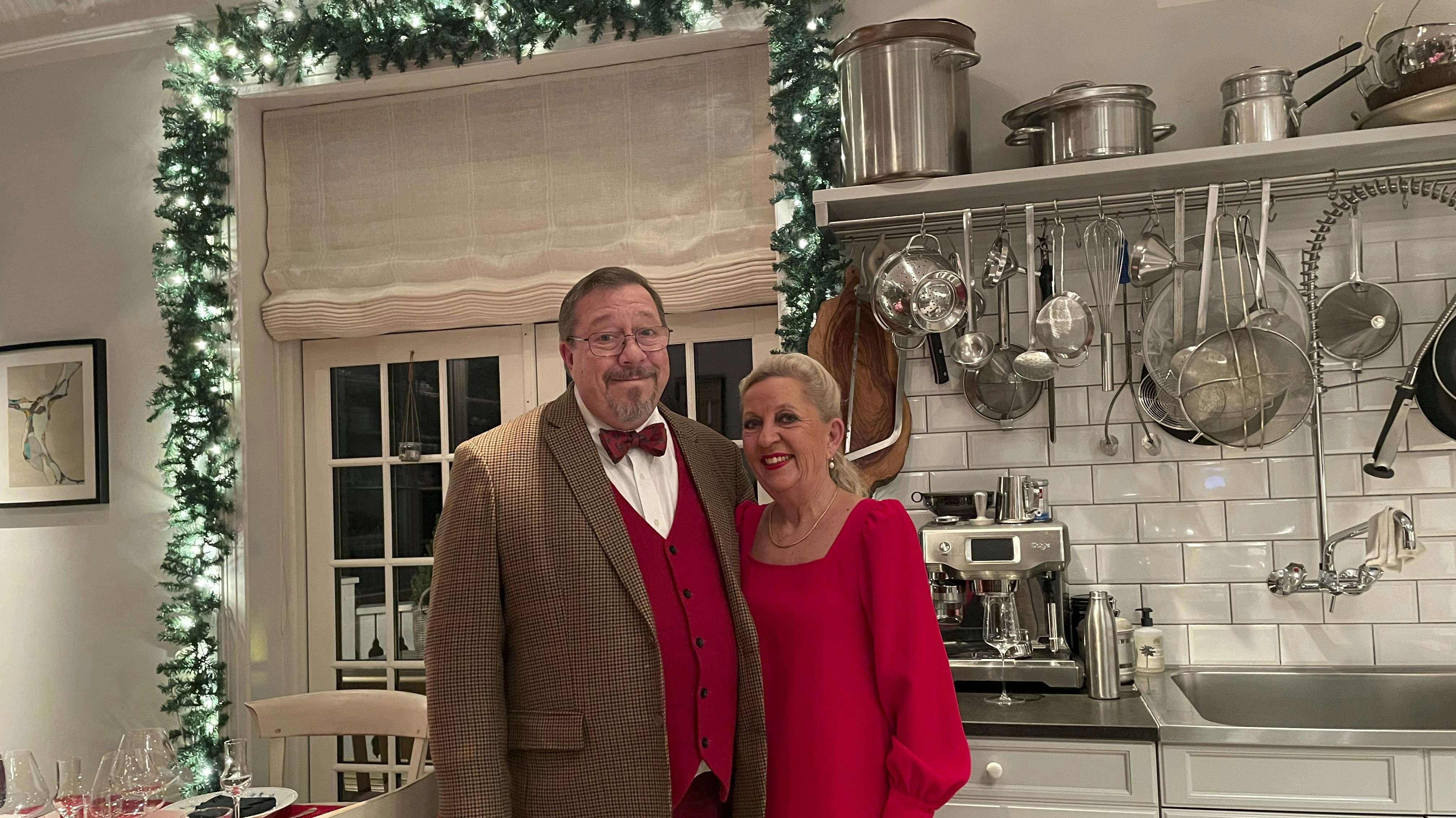 James og Anette Price i deres julekøkken