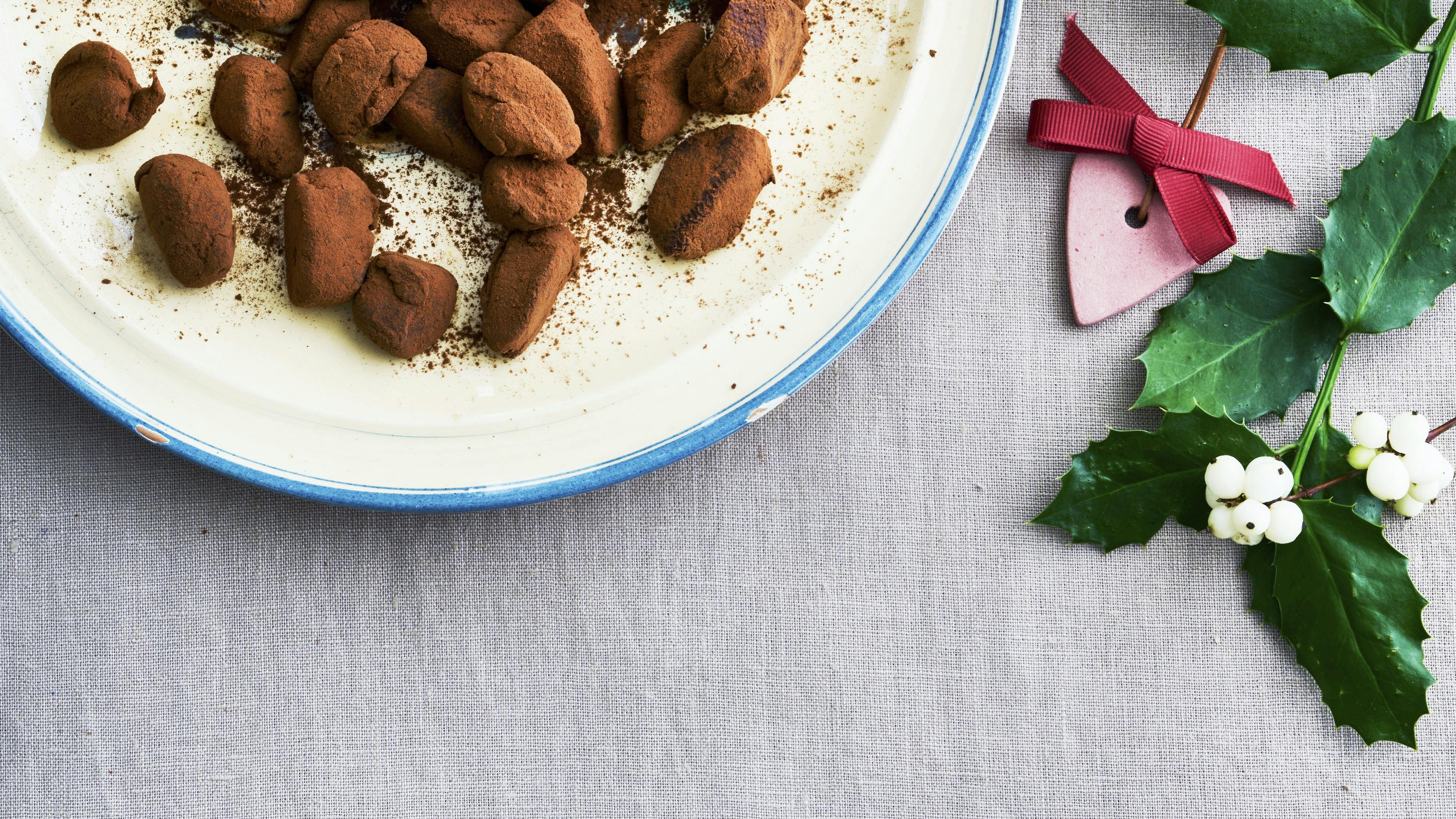 Kaffetrøfler med chokolade og espresso