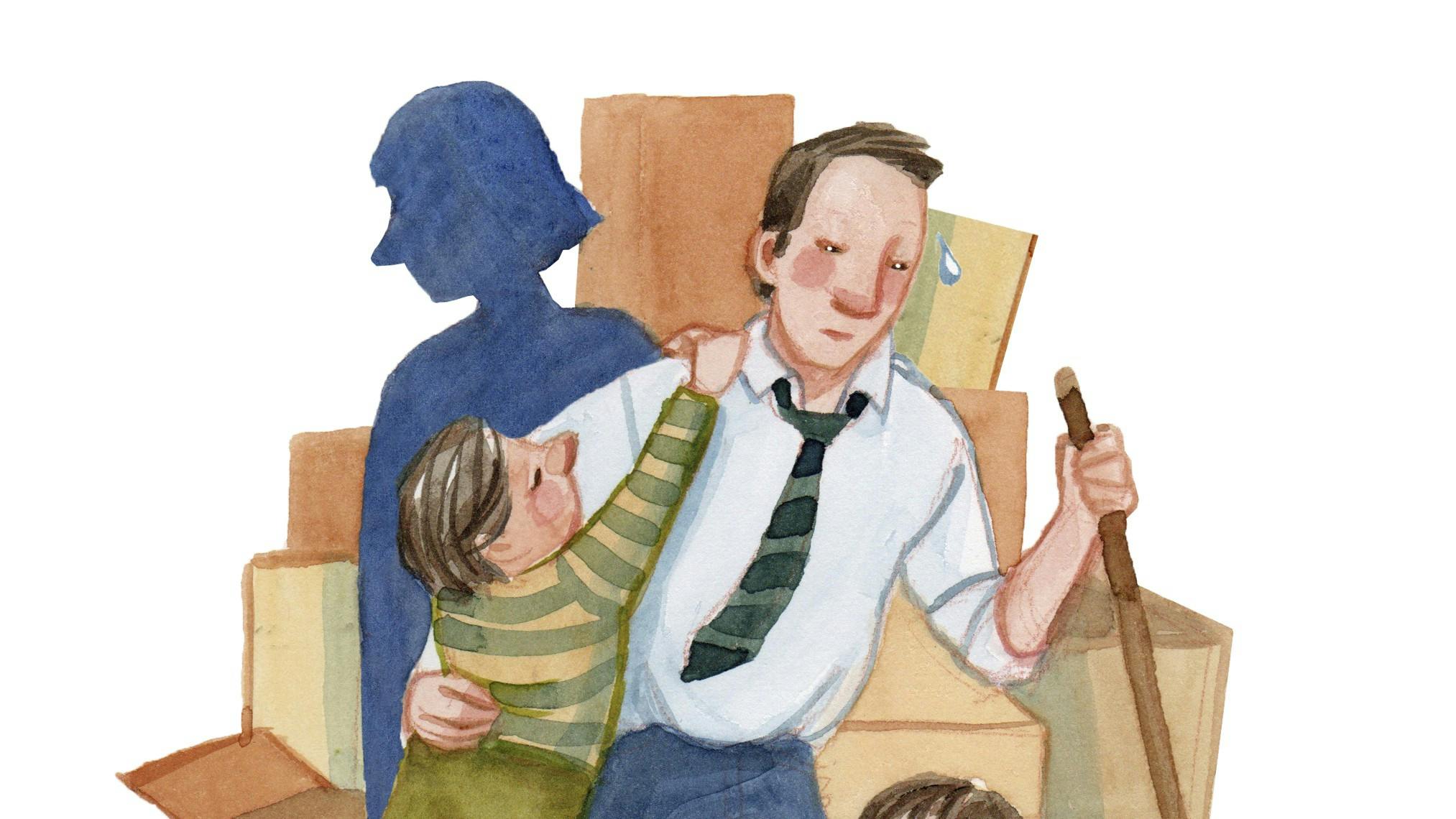 Vores søn er ved bryde sammen over at skulle klare både børn og husholdning.