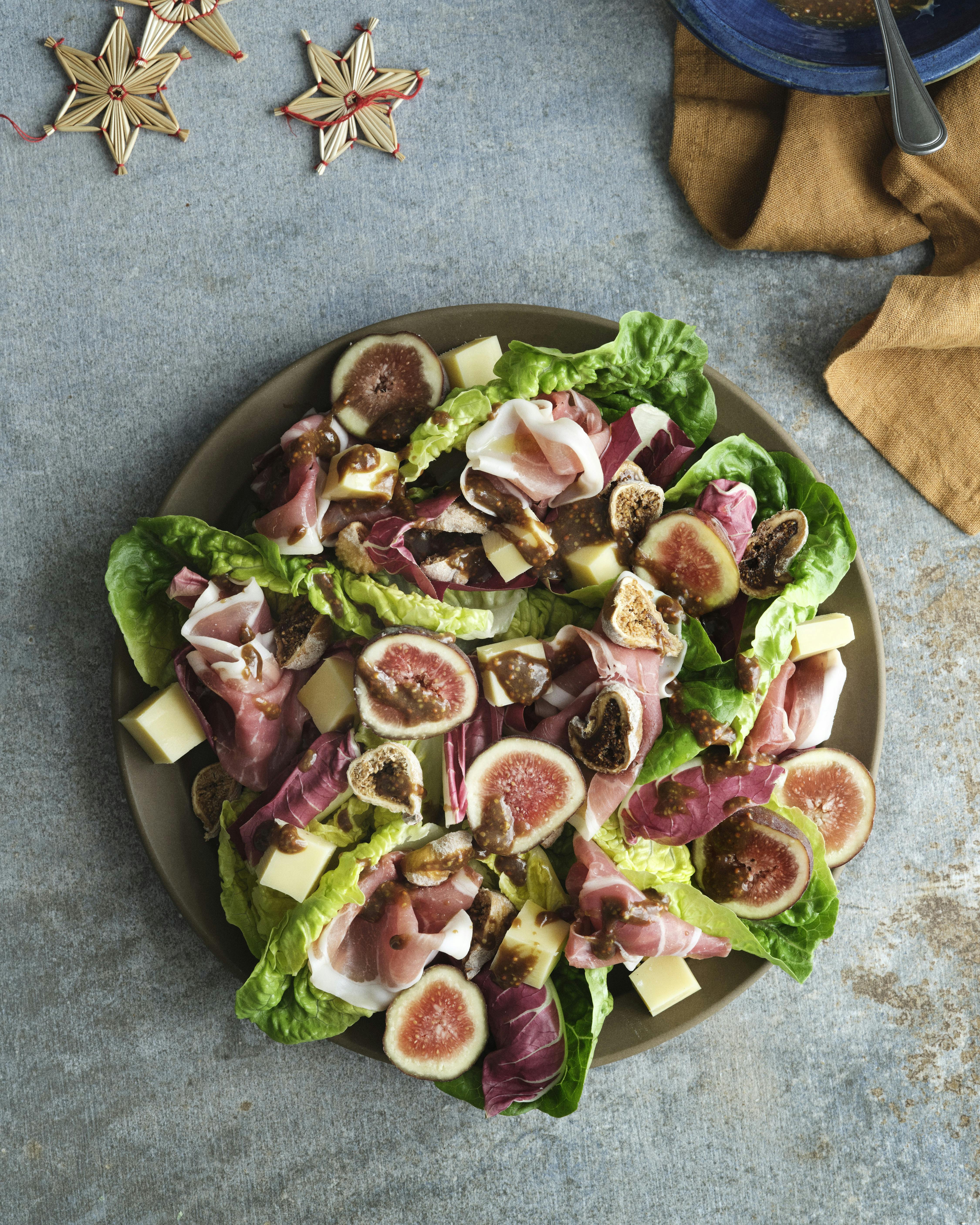 Salat med figner og gruyere
