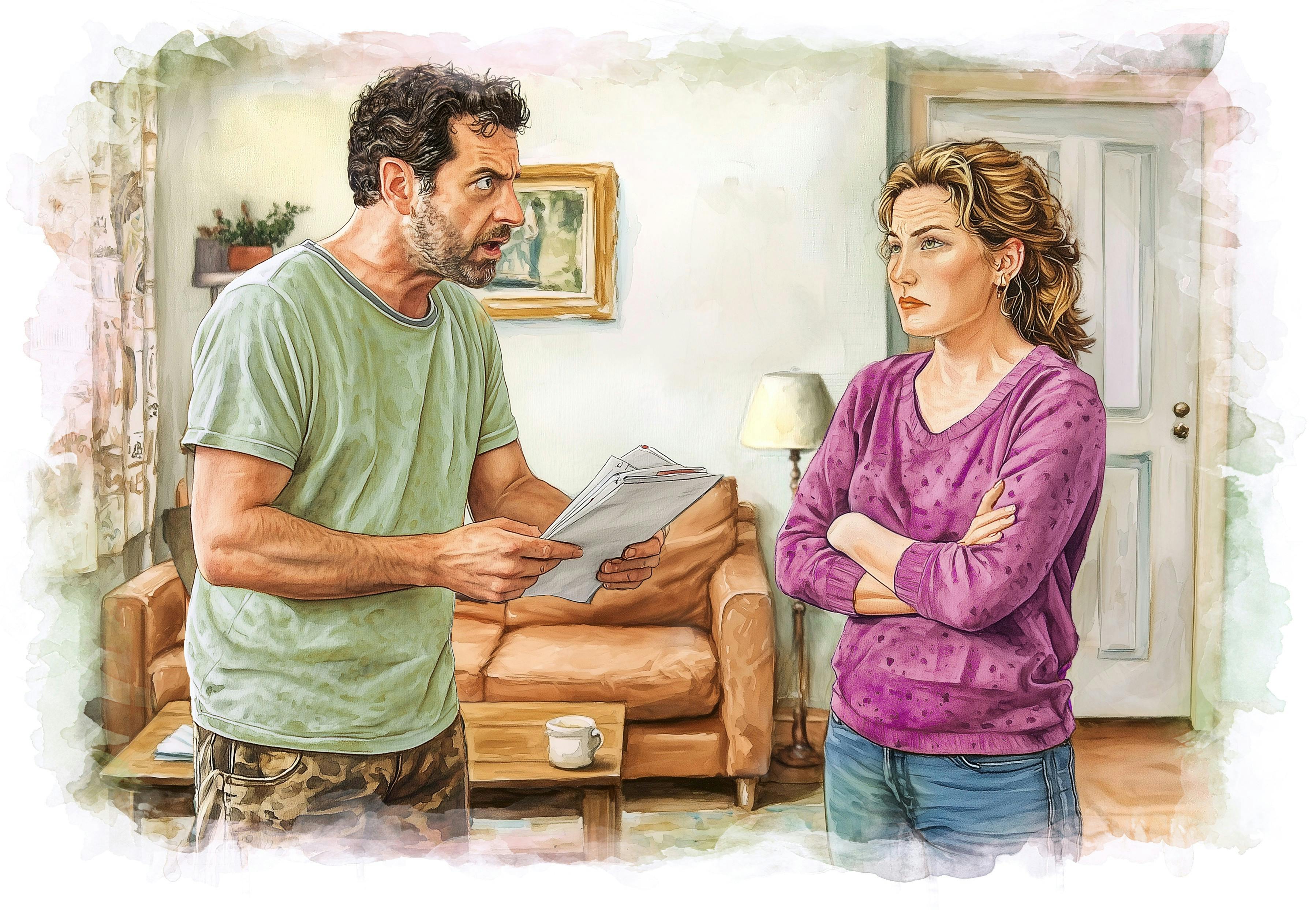 Mand skælder ud på kone