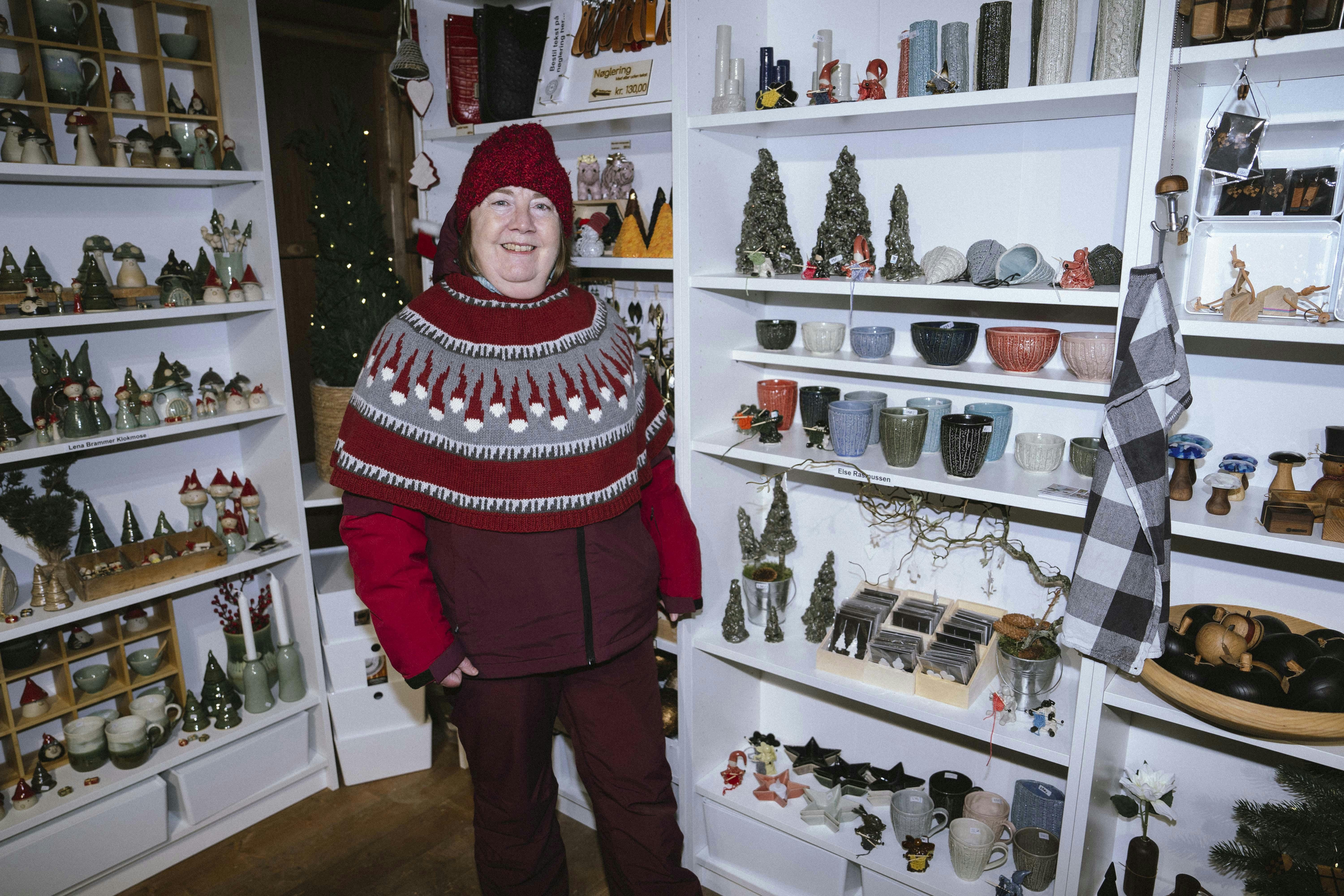 Else Rasmussen har i mange år solgt sin keramik på Aalborg Julemarked.