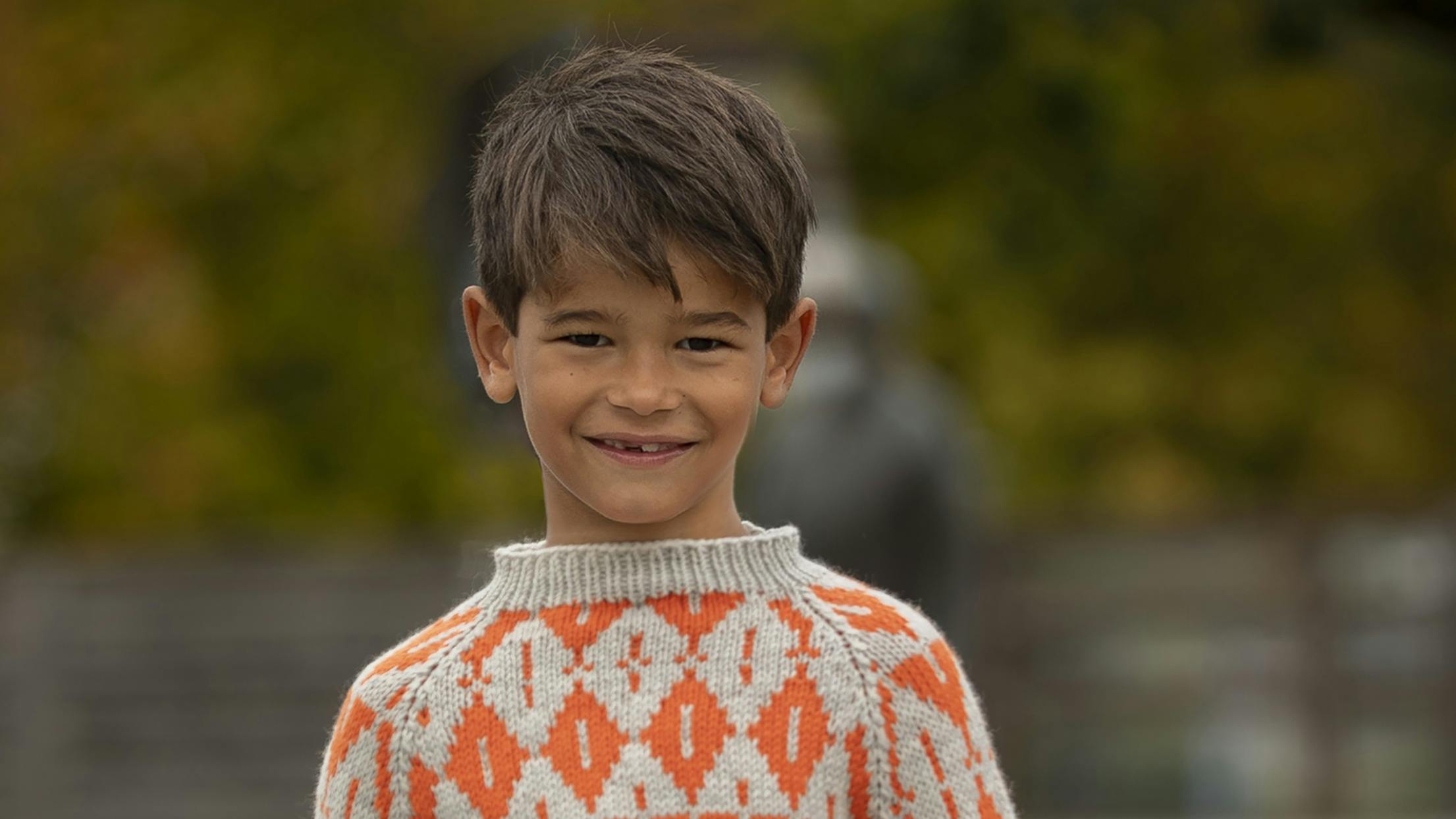 Strik med mønster til børn.