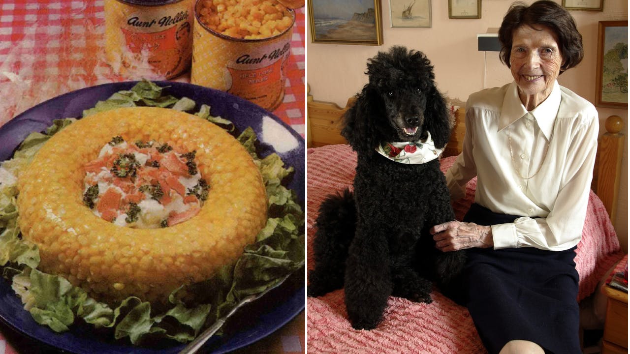 Kirsten Hüttemeier med sin sorte puddel