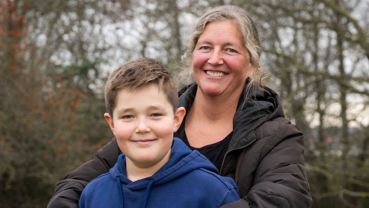 Julemærkemarch i Skælskør for at samle penge ind til julemærkehjemmene.