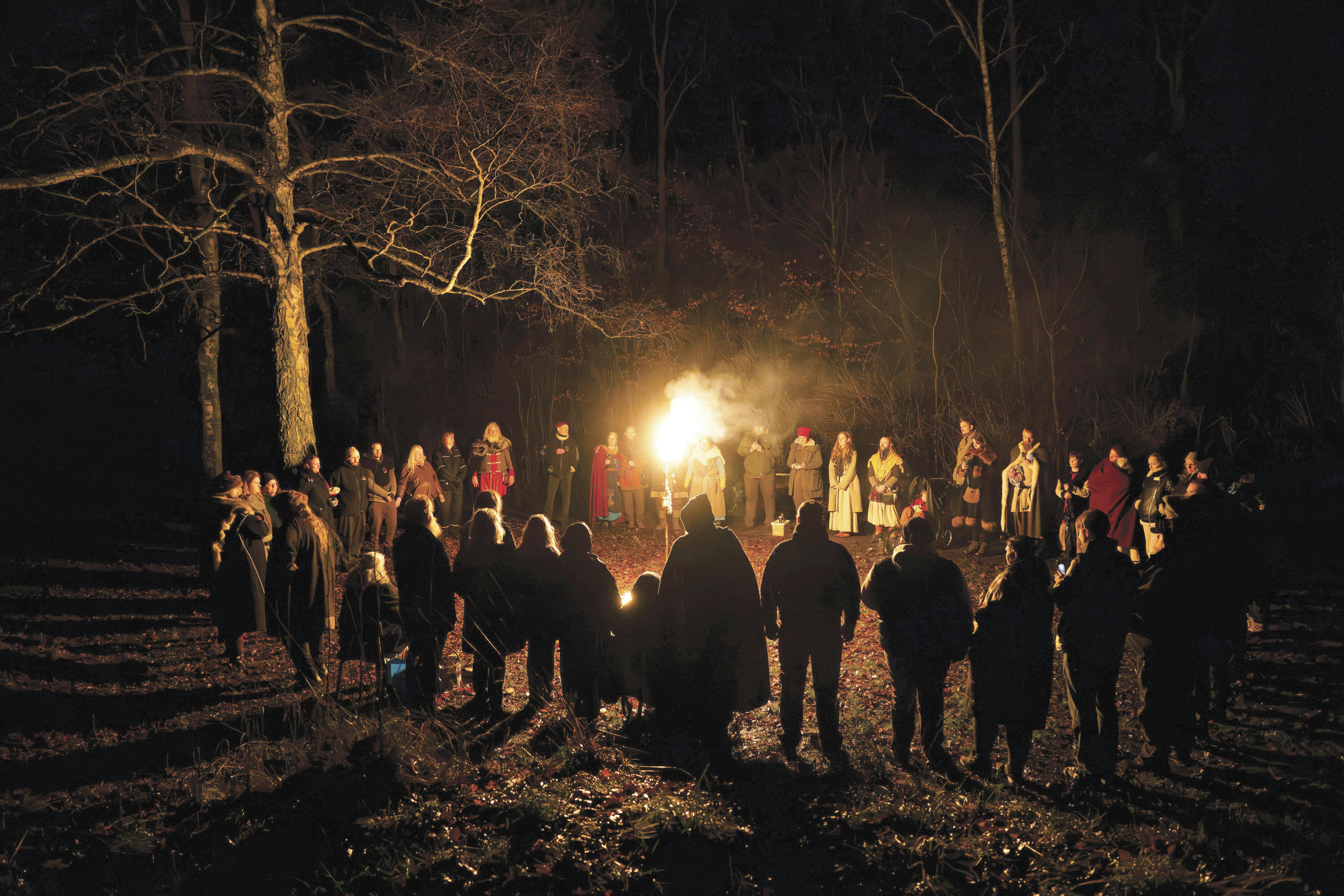 Fejring af vintersolhverv i Frederikssund på vikingepladsen.