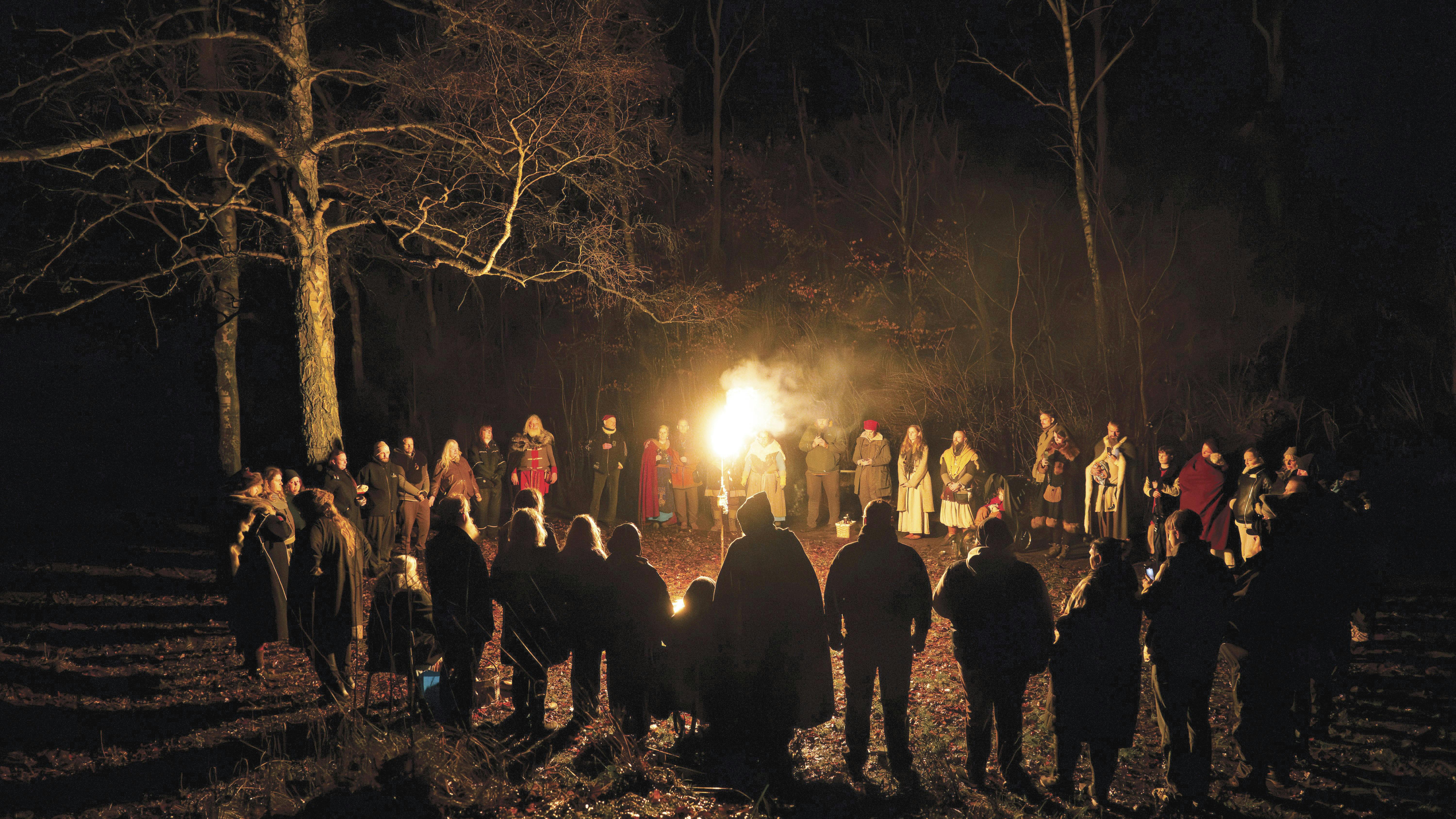 Fejring af vintersolhverv i Frederikssund på vikingepladsen.