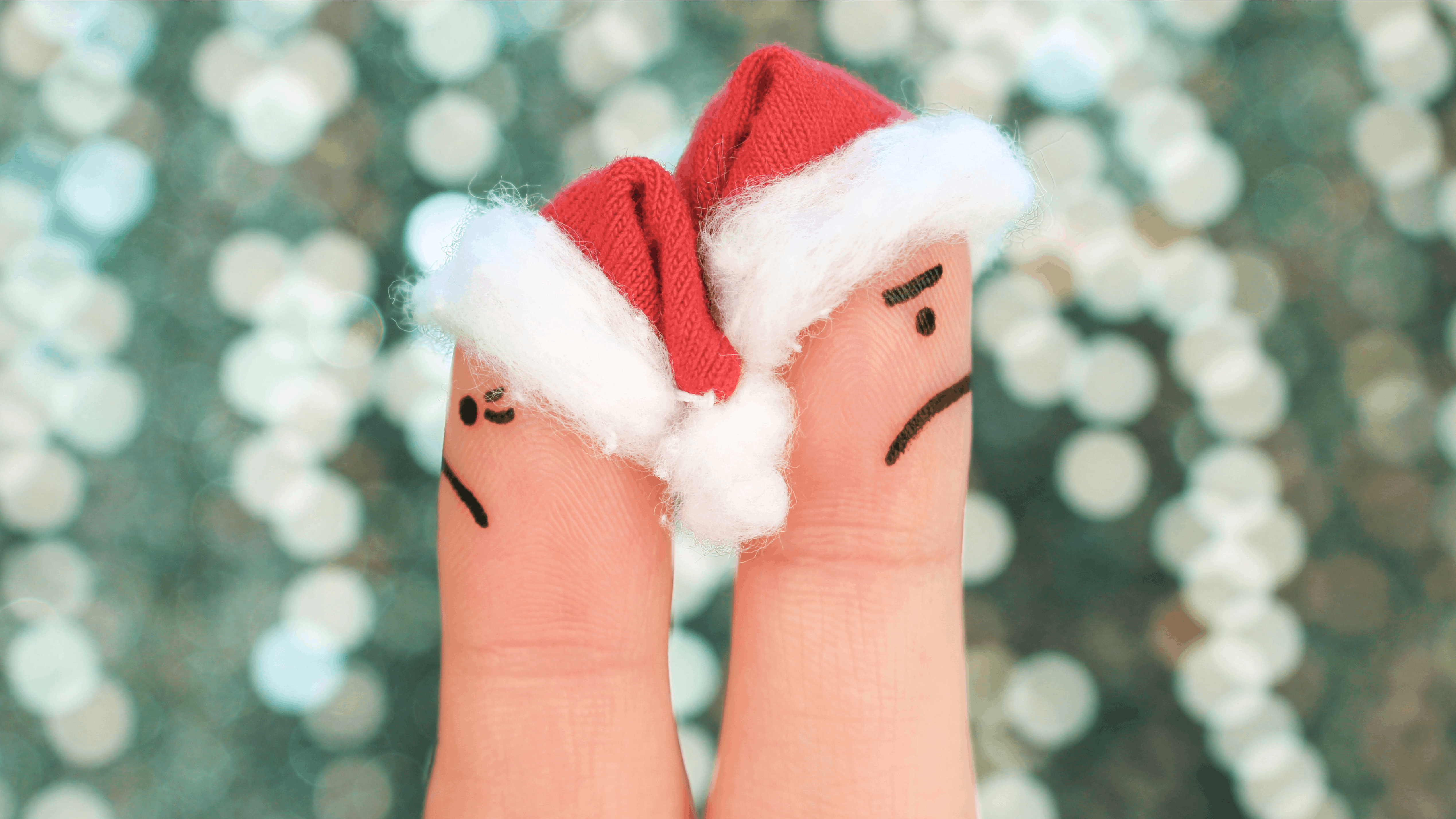 Foto af fingre, der er uvenner