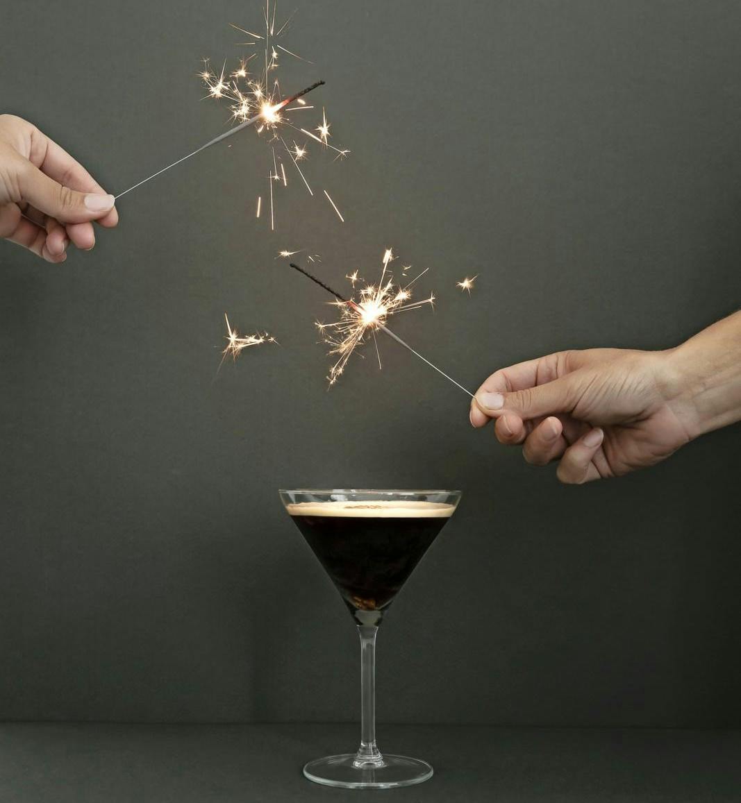 Espresso Martini i et glas med stilk