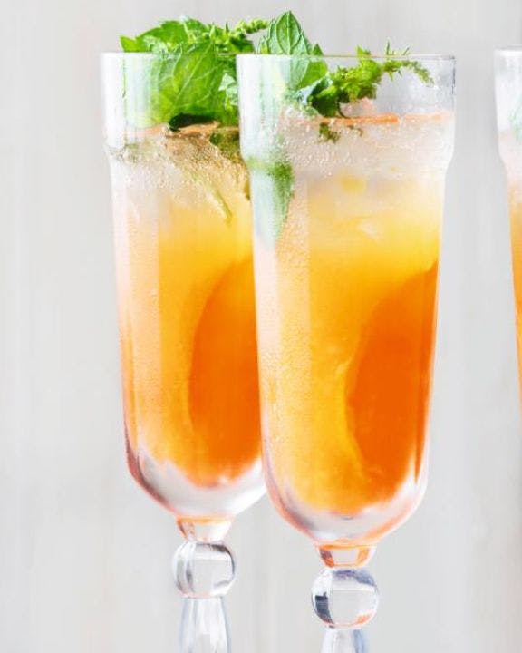 Orange drink med citrusfrugter