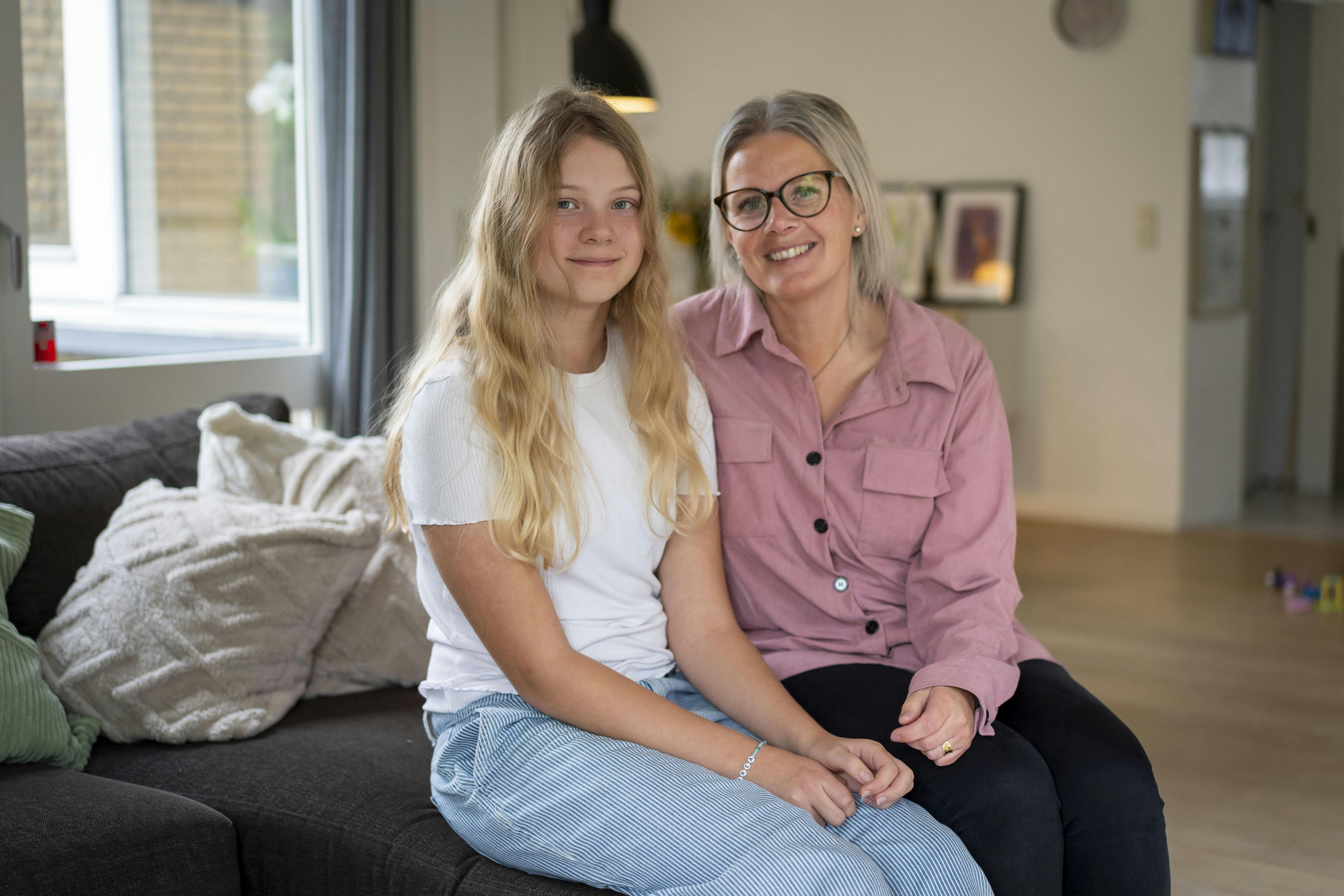 Dorte Kastberg, der er skoleleder på Inge Lehmann Skolen, med sin datter Andrea, der er højt begavet.an IsbrandFoto: Copyright : Martin Høien/Aller Media Danmark